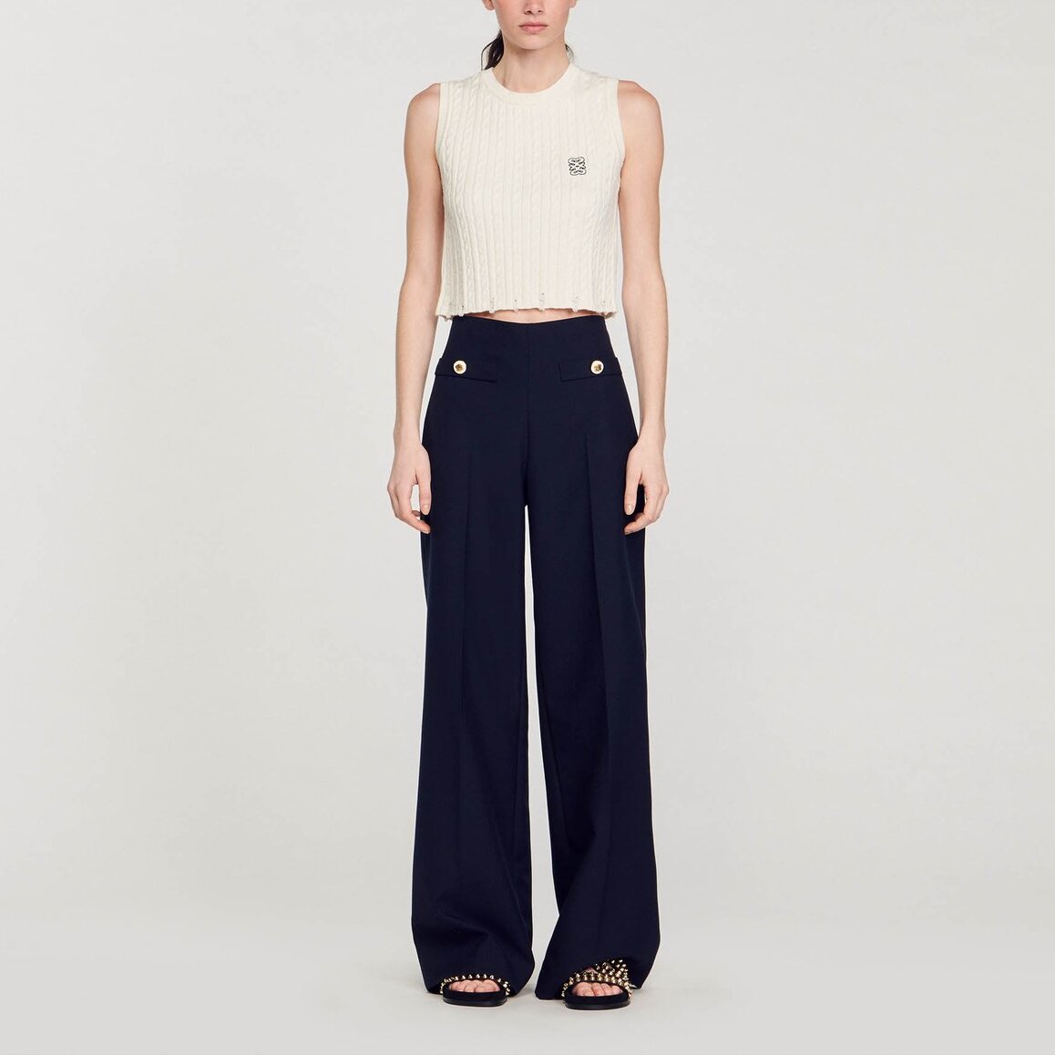 Pantalon large Sandro seconde main