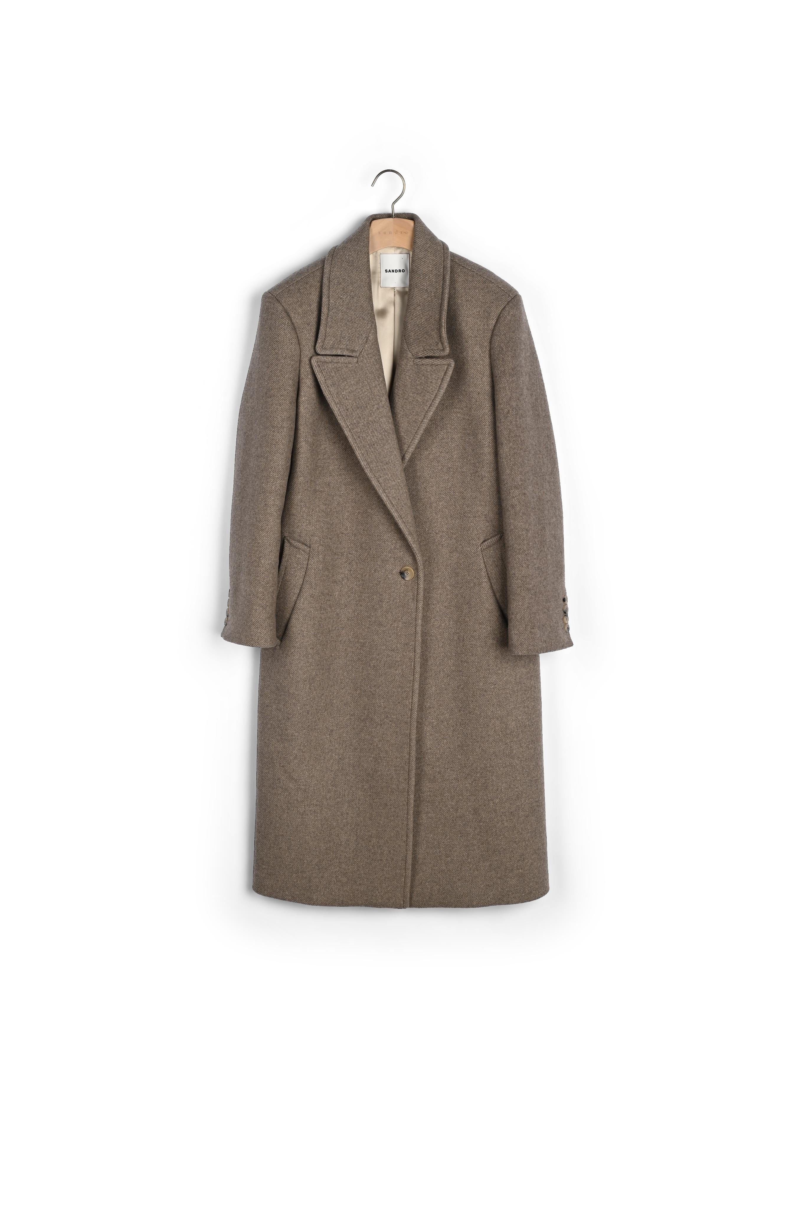 Manteau long en laine mélangée Sandro seconde main