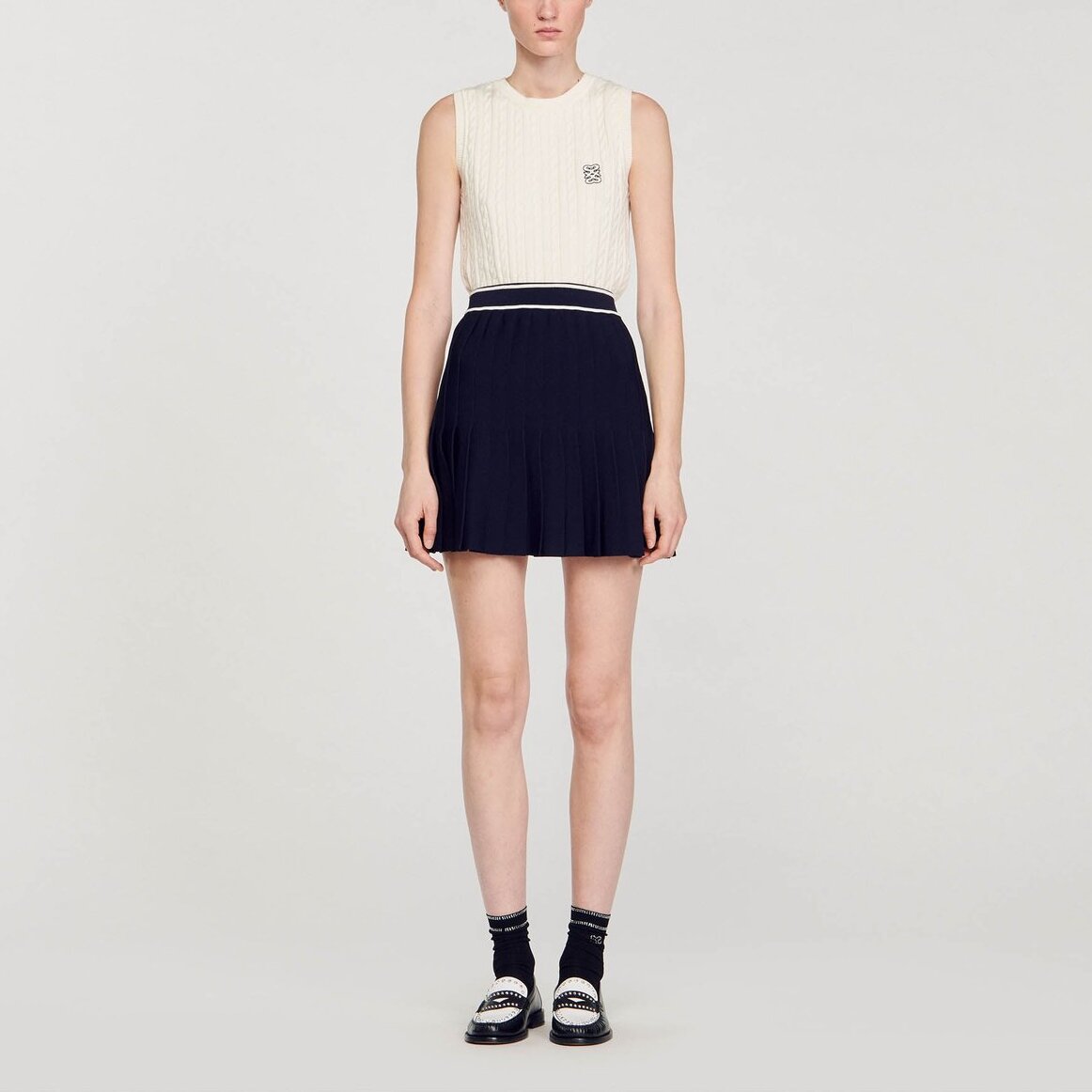 Jupe courte plissée Sandro seconde main