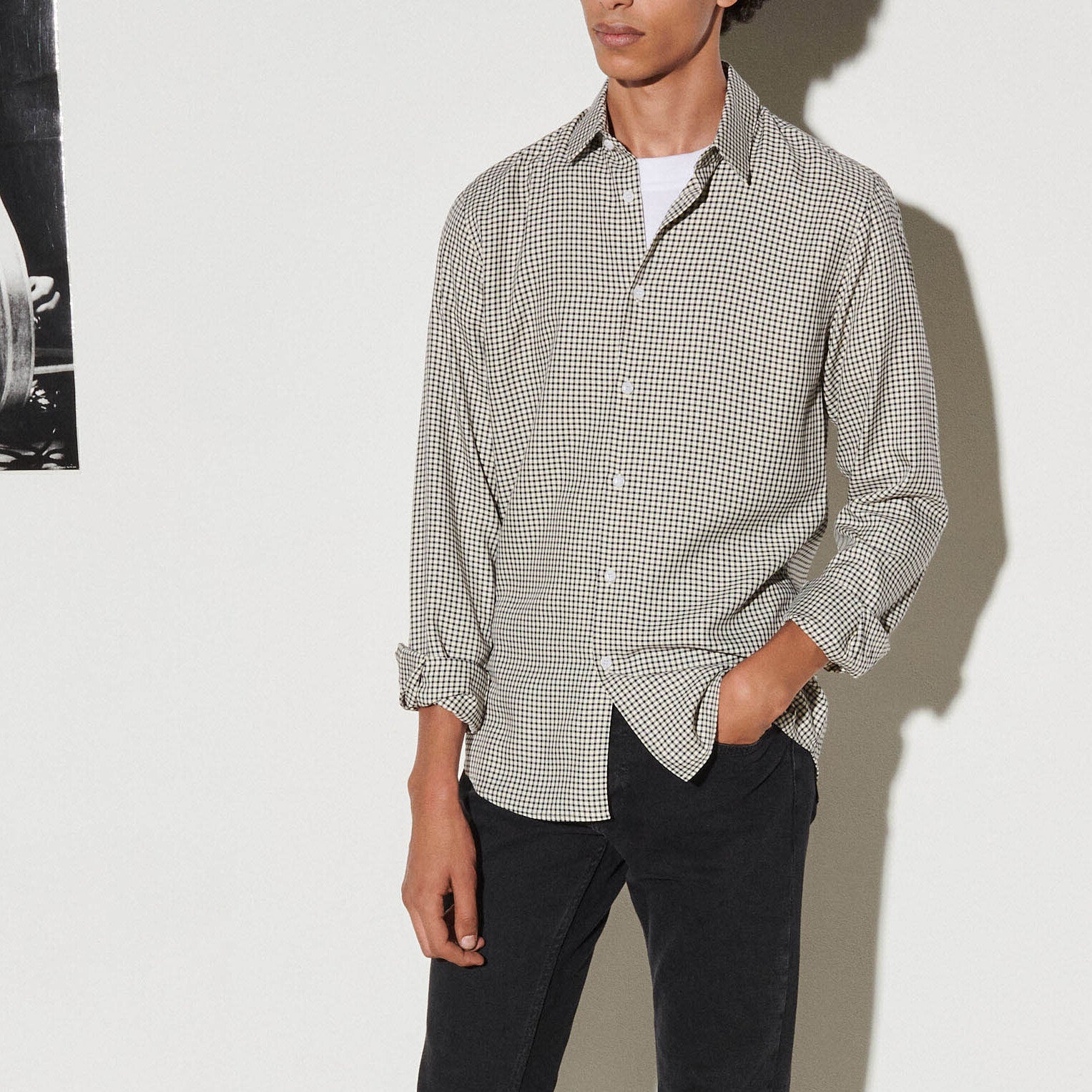 Chemise à petits carreaux Sandro seconde main