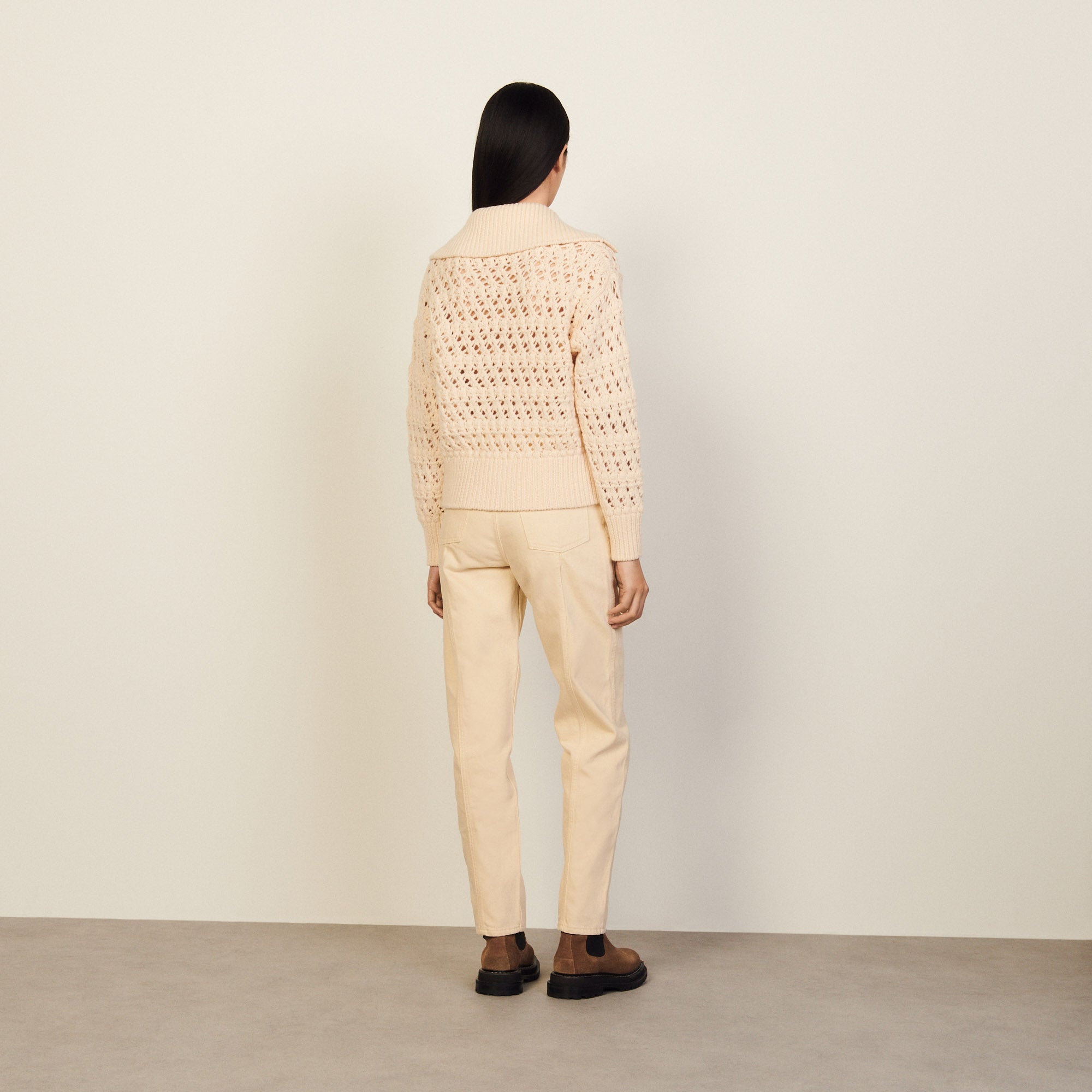 Pull Ecru Sandro seconde main