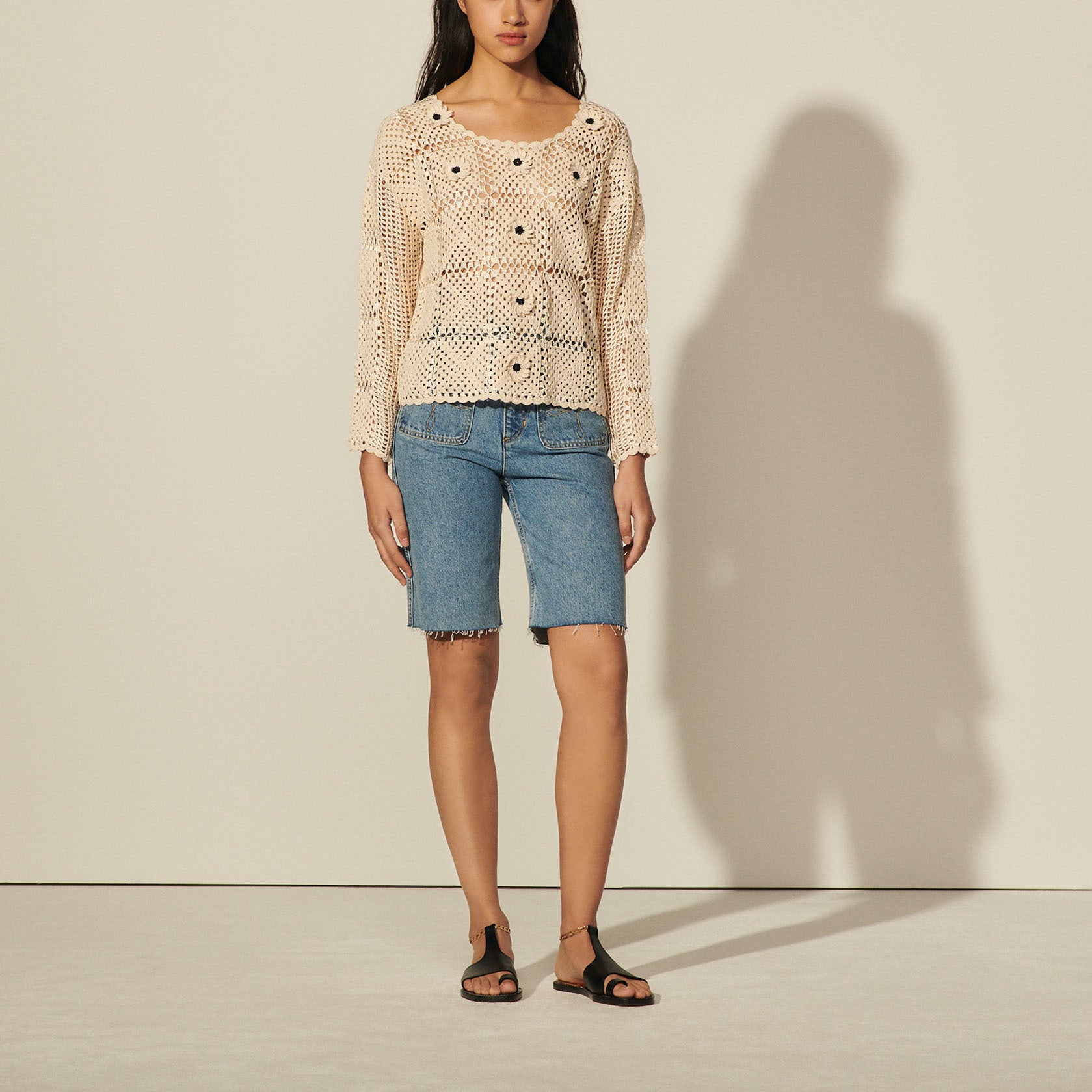 Pull en Maille crochet Sandro seconde main