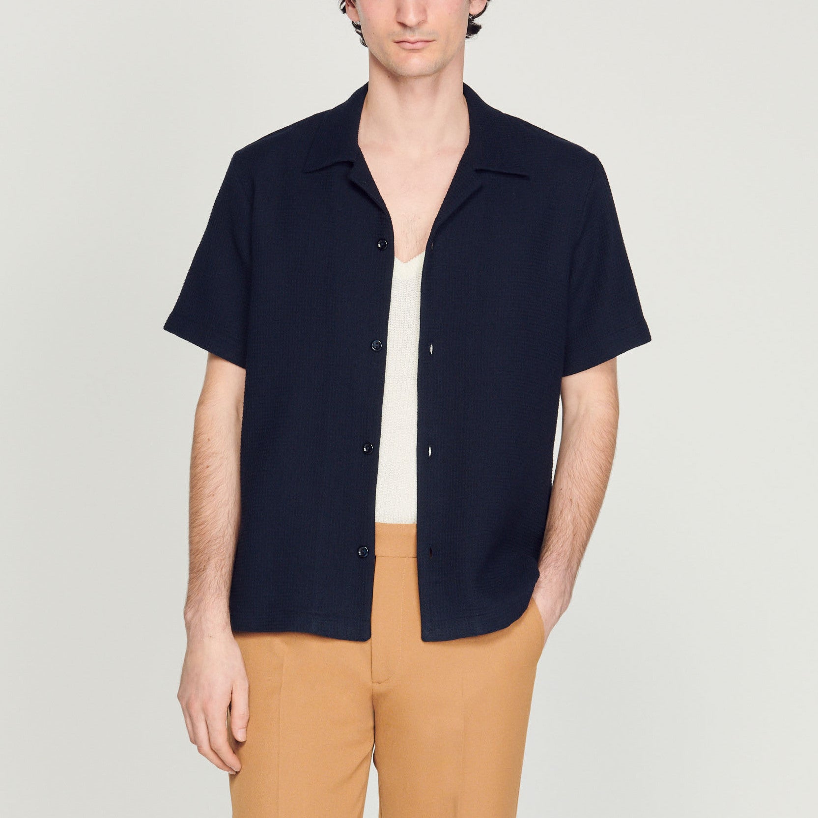 Chemise Marine Sandro seconde main