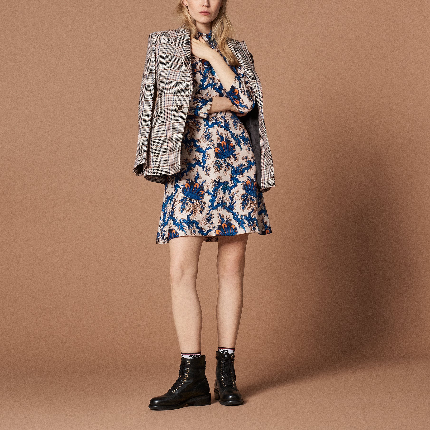 Robe imprimée à manches longues Sandro seconde main