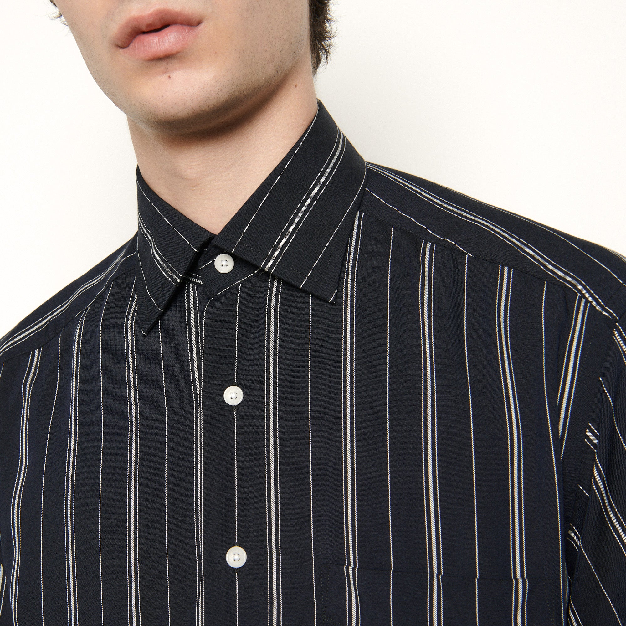 Chemise rayée à manches courtes Sandro seconde main