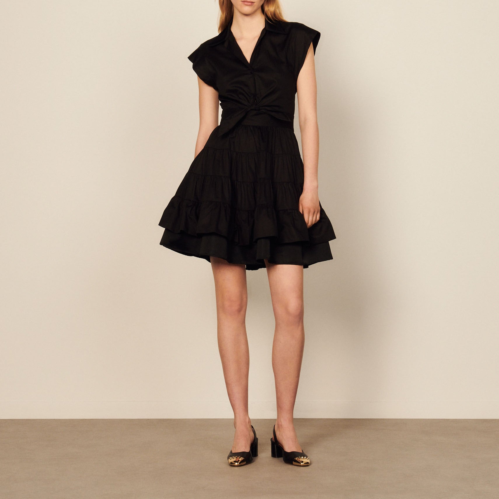 Robe courte volantée Sandro seconde main