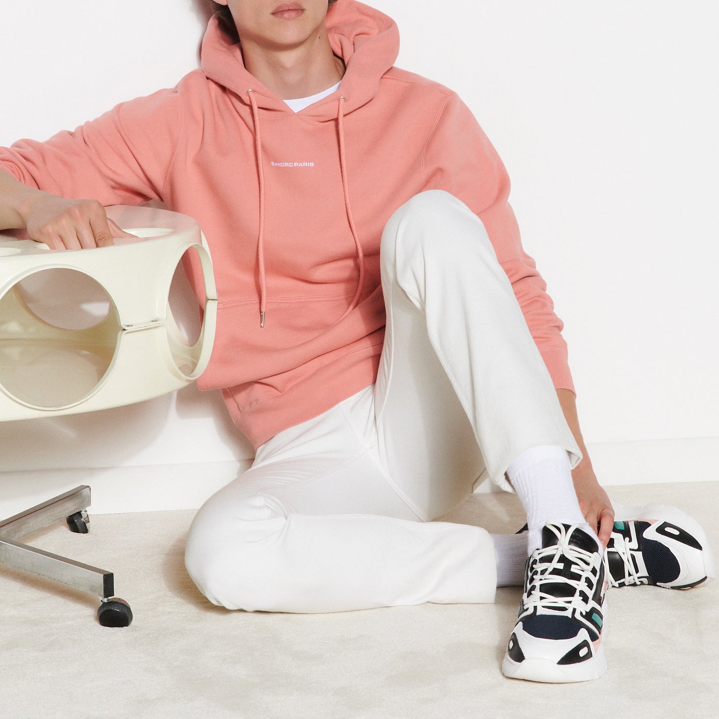 Sweat hoodie avec broderie logo Sandro seconde main