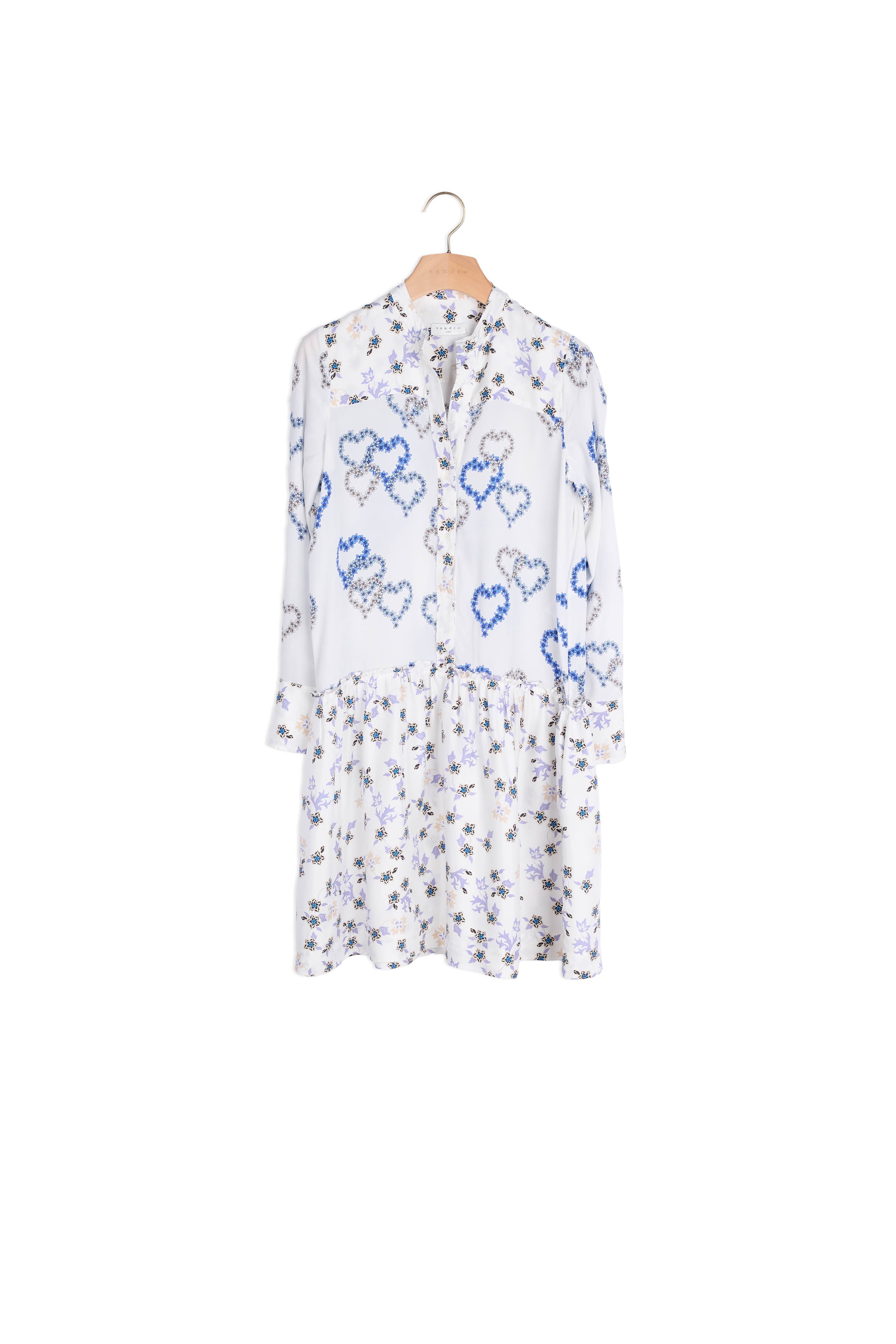 Robe en soie imprimé all over Sandro seconde main