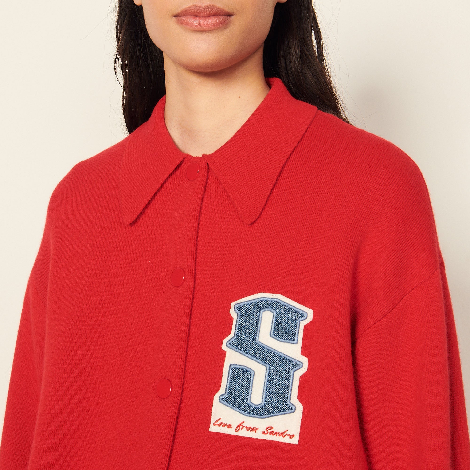 Cardi-coat avec patch Sandro seconde main