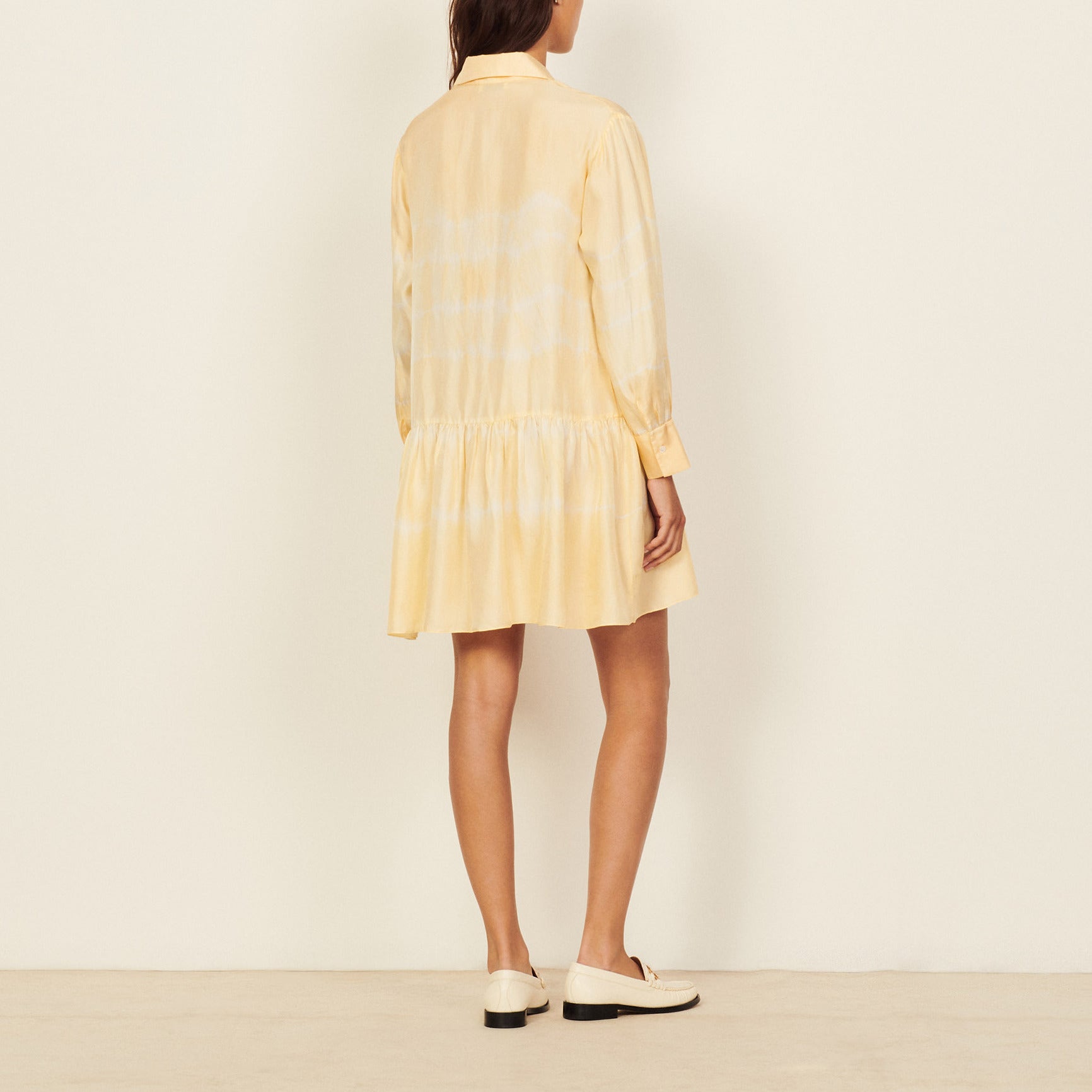 Robe courte tie and dye en soie Sandro seconde main