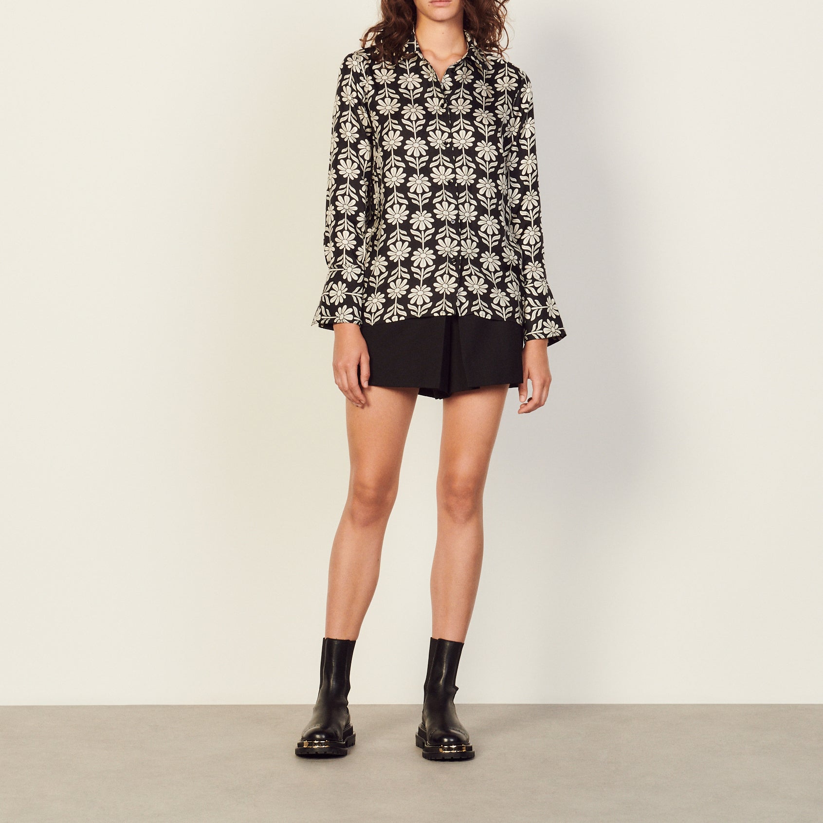 Chemise Noir Sandro seconde main