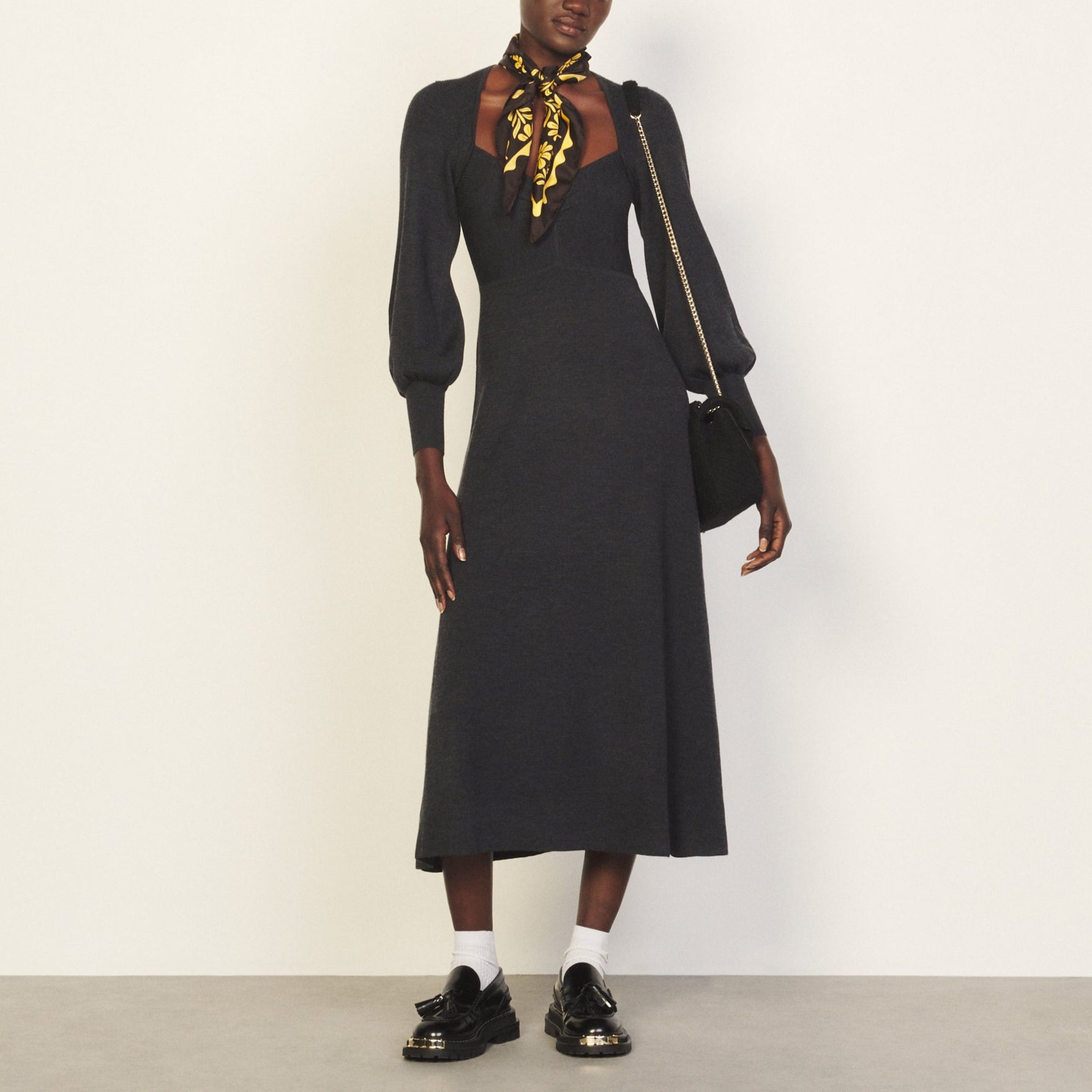 Robe Gris Foncé Sandro seconde main