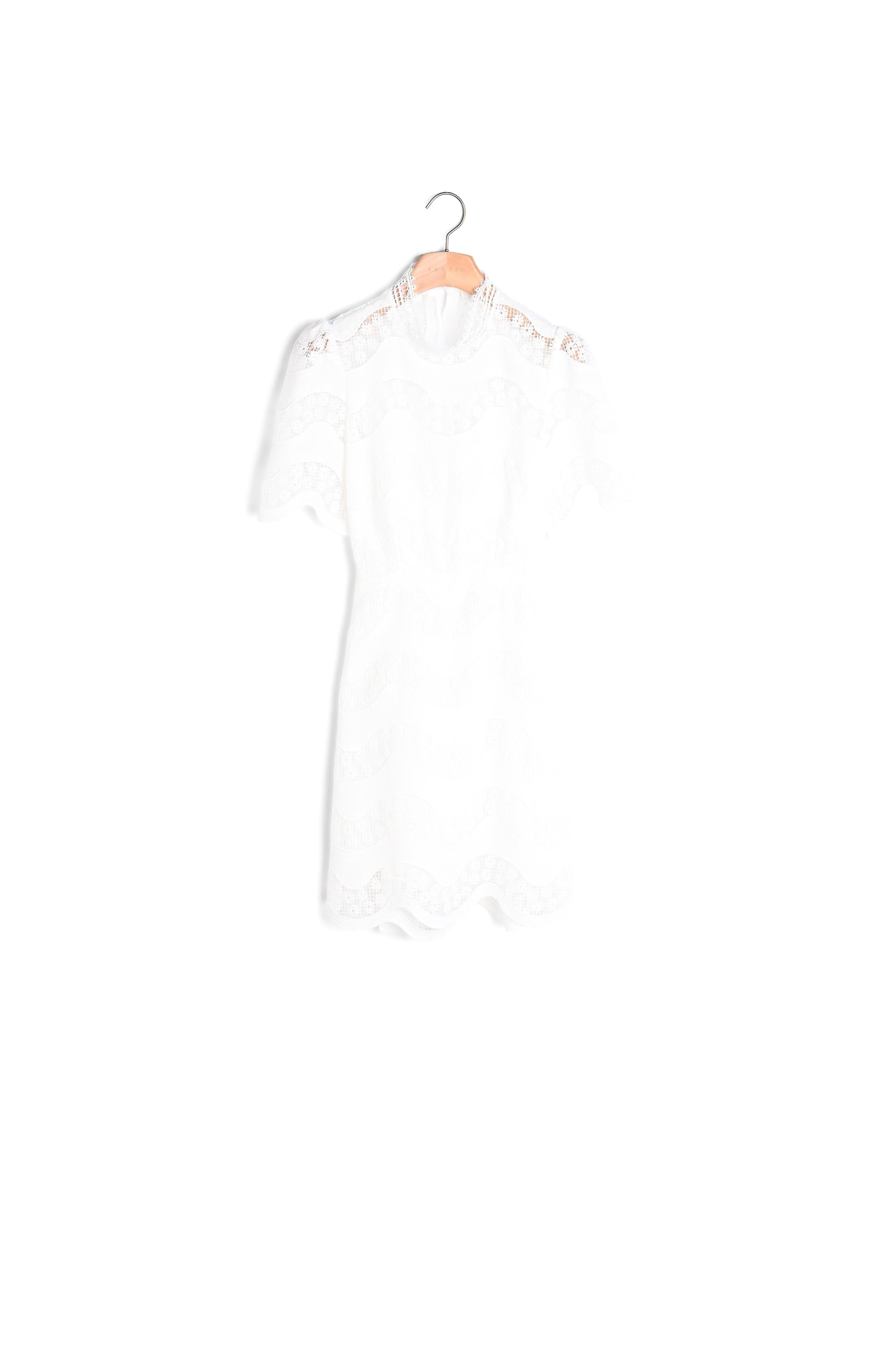 Robe courte en guipure Sandro seconde main