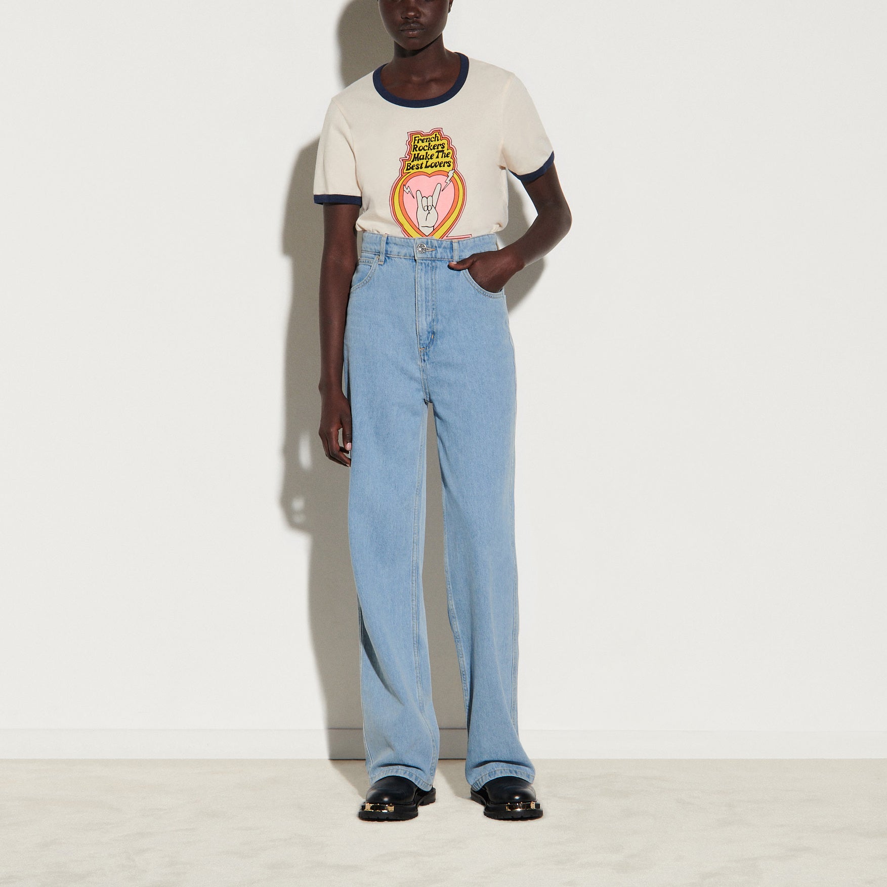 Jean large droit 5 poches délavé Sandro seconde main