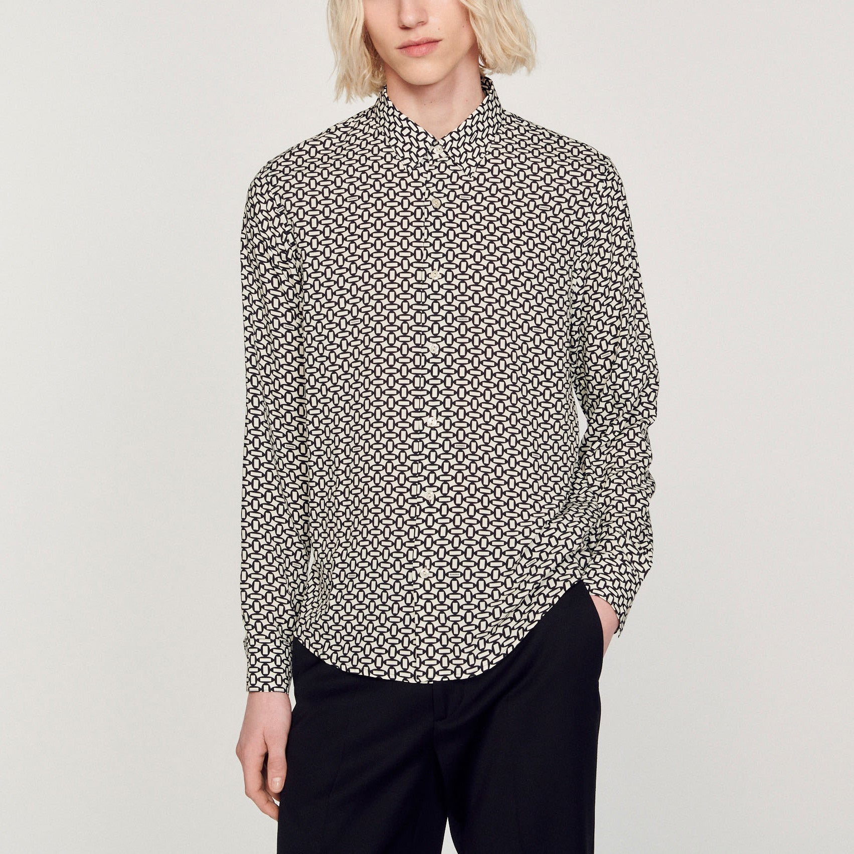 Chemise Noir Sandro seconde main