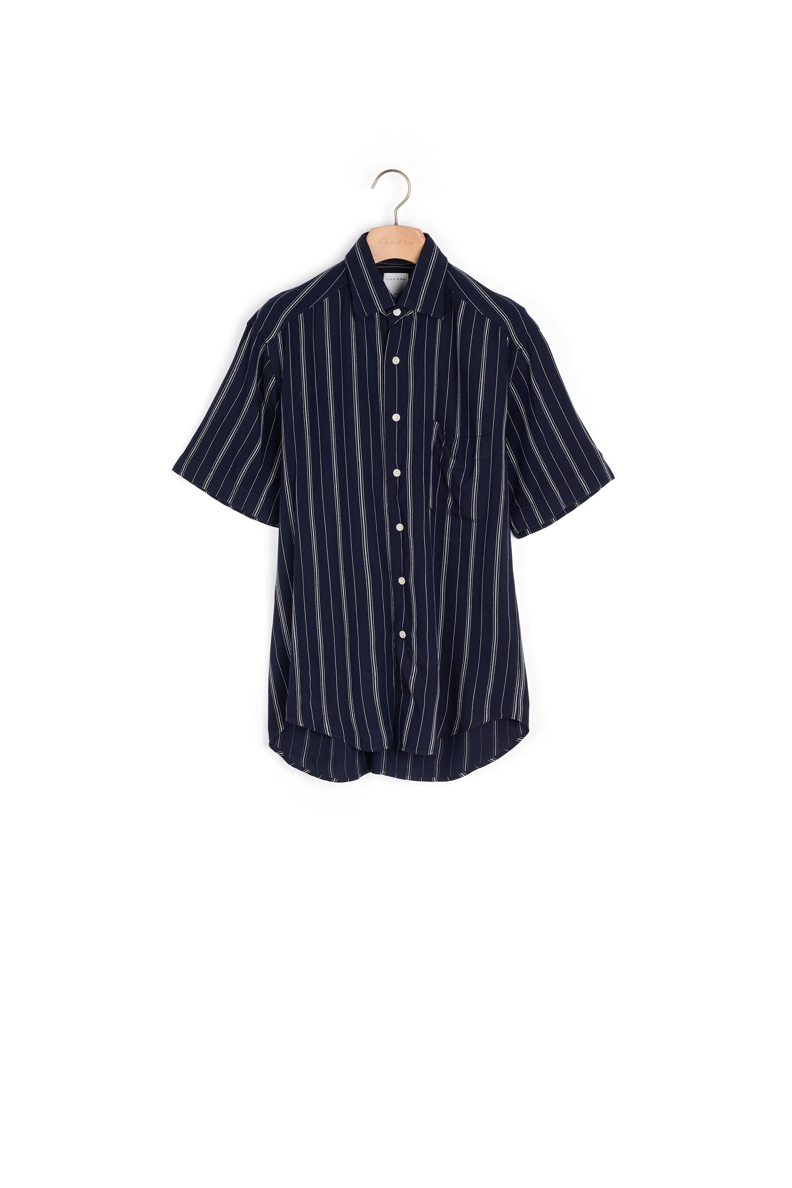 Chemise rayée à manches courtes Sandro seconde main