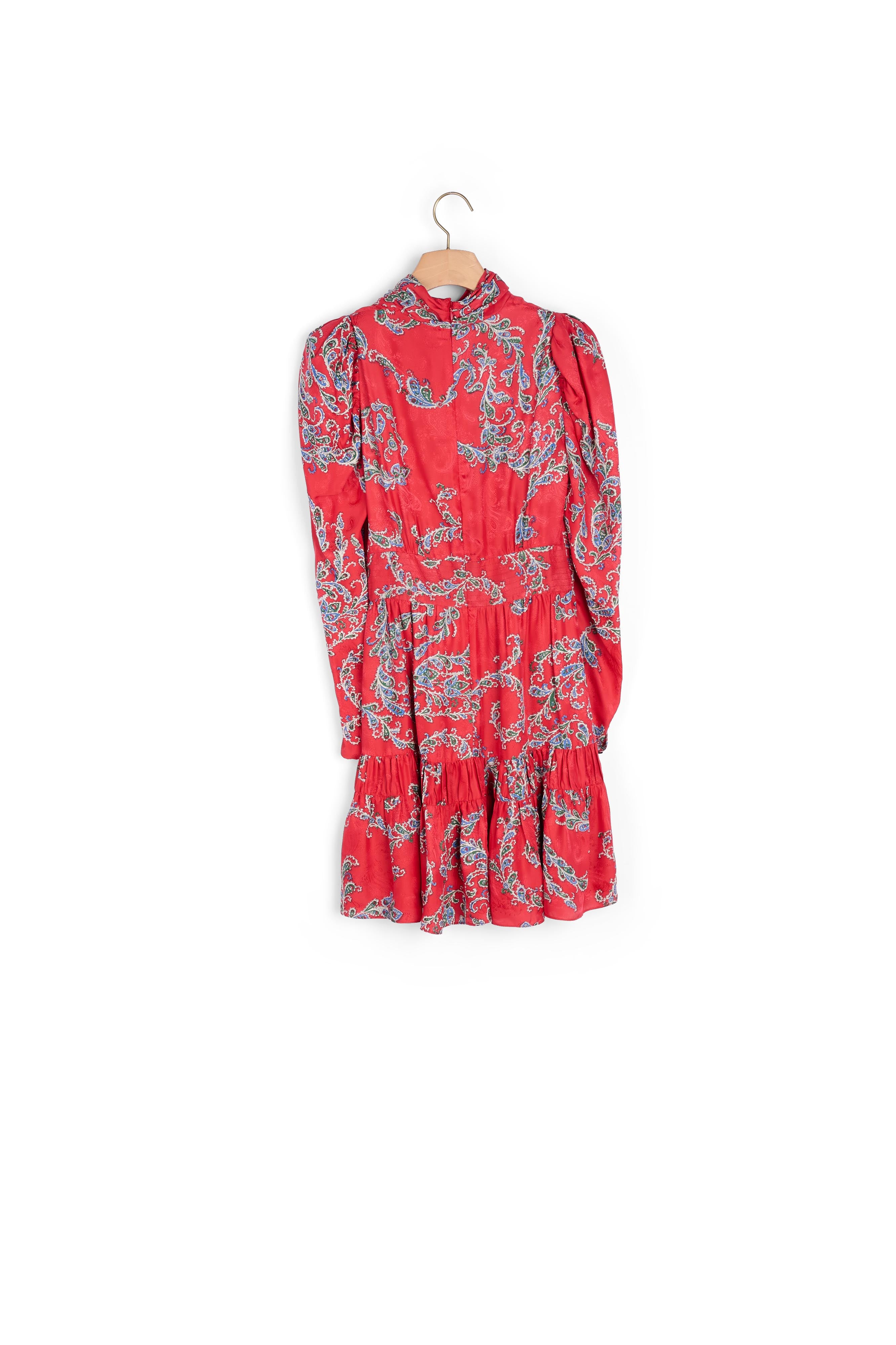 Robe courte imprimée à encolure drapée Sandro seconde main