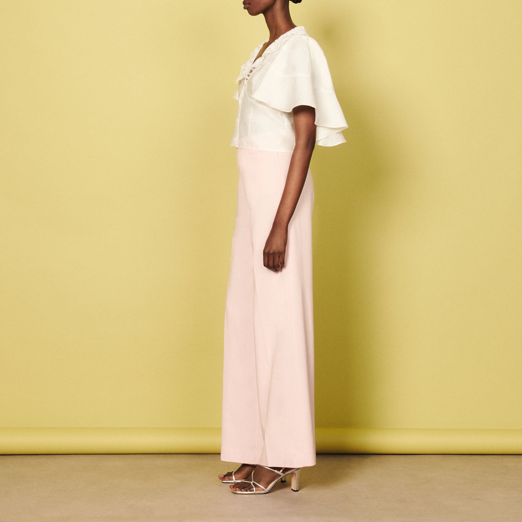 Chemisier court à cape volantée Sandro seconde main