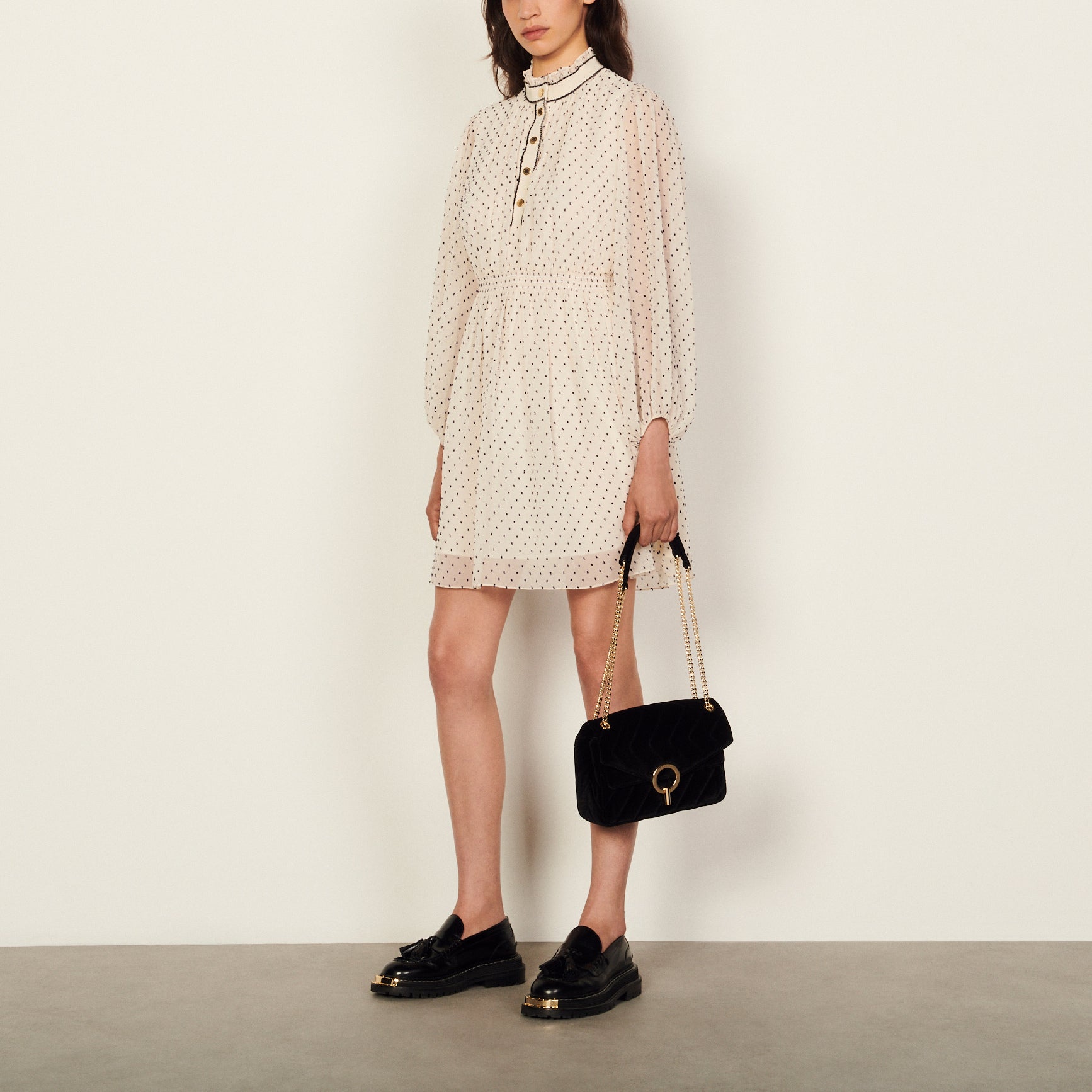 Robe Blanc / Bleu Sandro seconde main