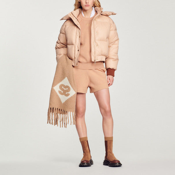 Doudoune courte à capuche Sandro seconde main