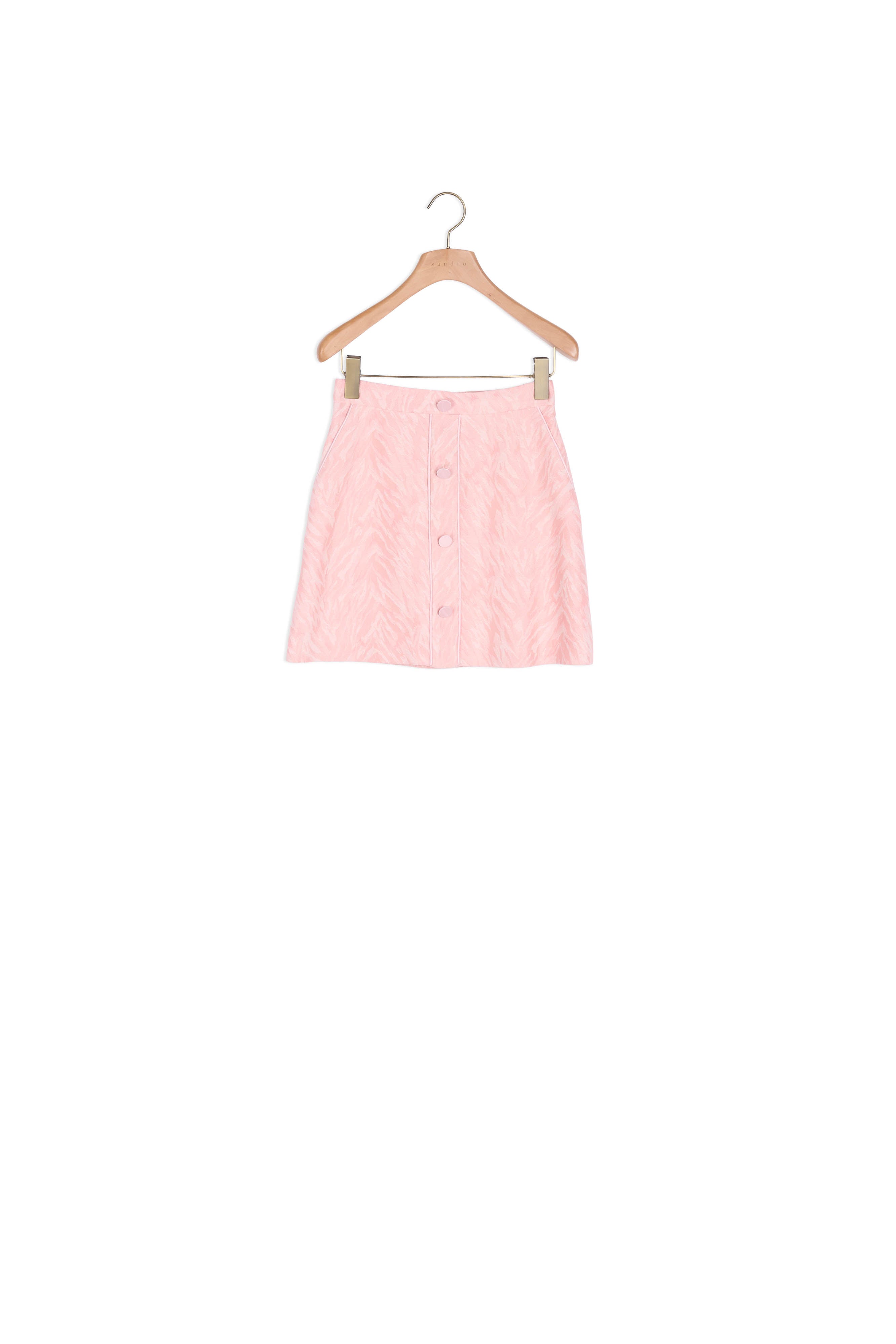 Jupe courte en jacquard zébré Sandro seconde main