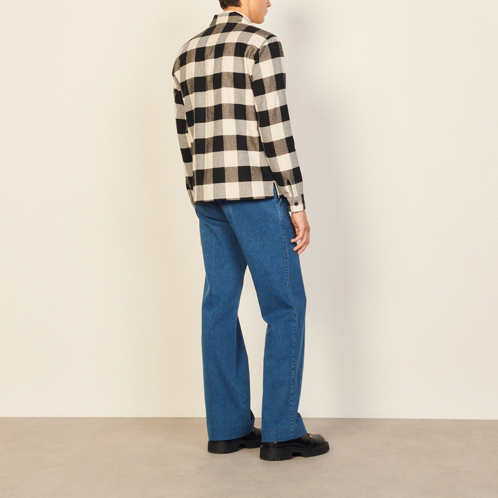 Chemise Noir/Ecru Sandro seconde main