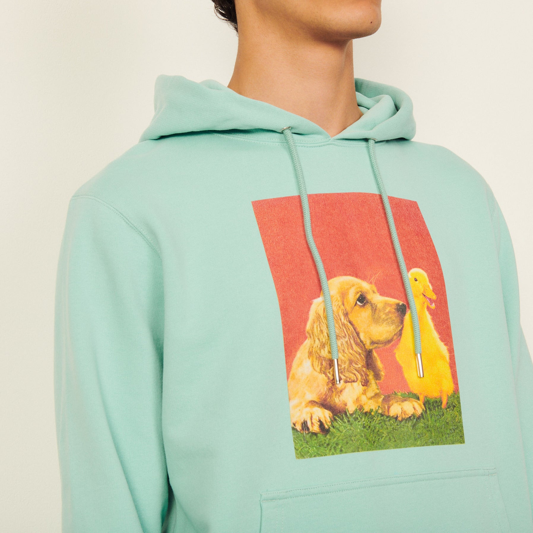 Hoodie en coton avec iconographie Sandro seconde main