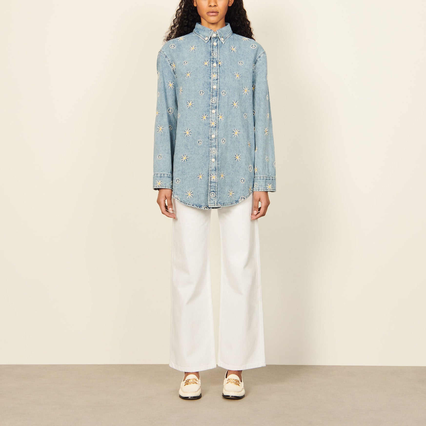 Chemise brodée ) Sandro seconde main