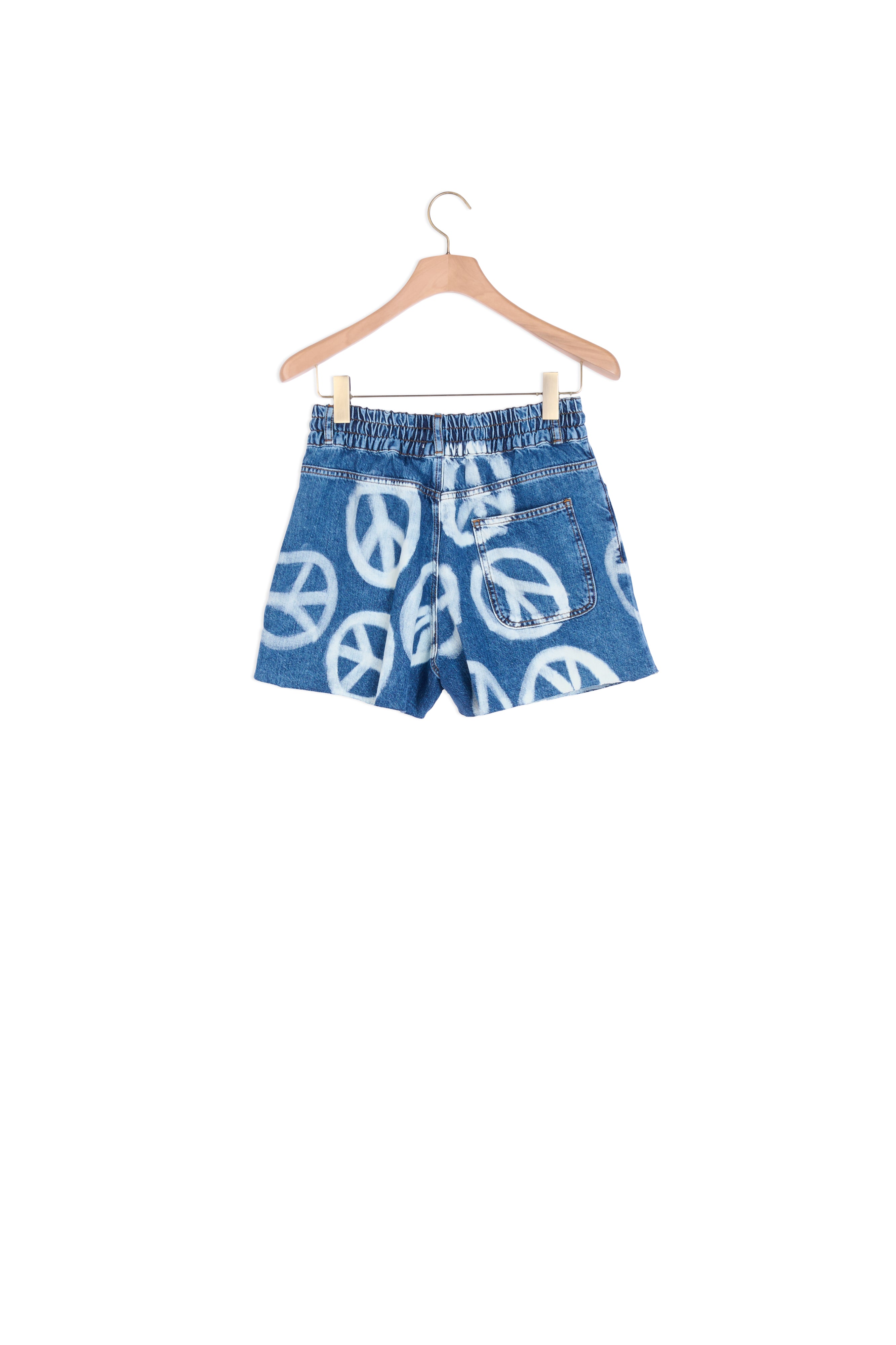 Short large en denim à motifs peace Sandro seconde main