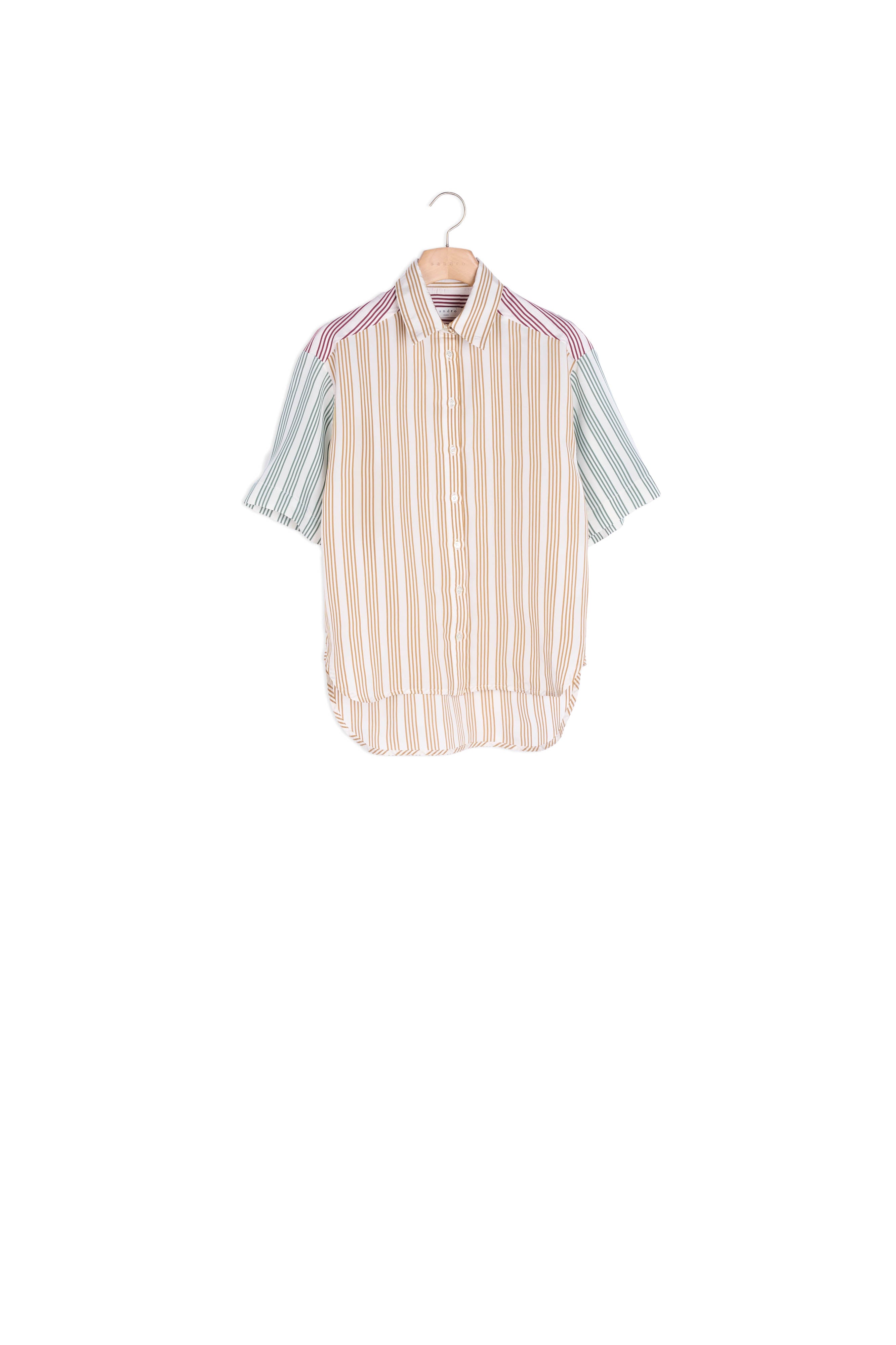 Chemisette à rayures tricolores Sandro seconde main