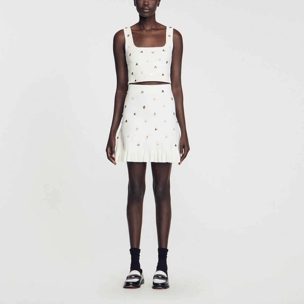 Jupe en Maille ornée de charms Sandro seconde main