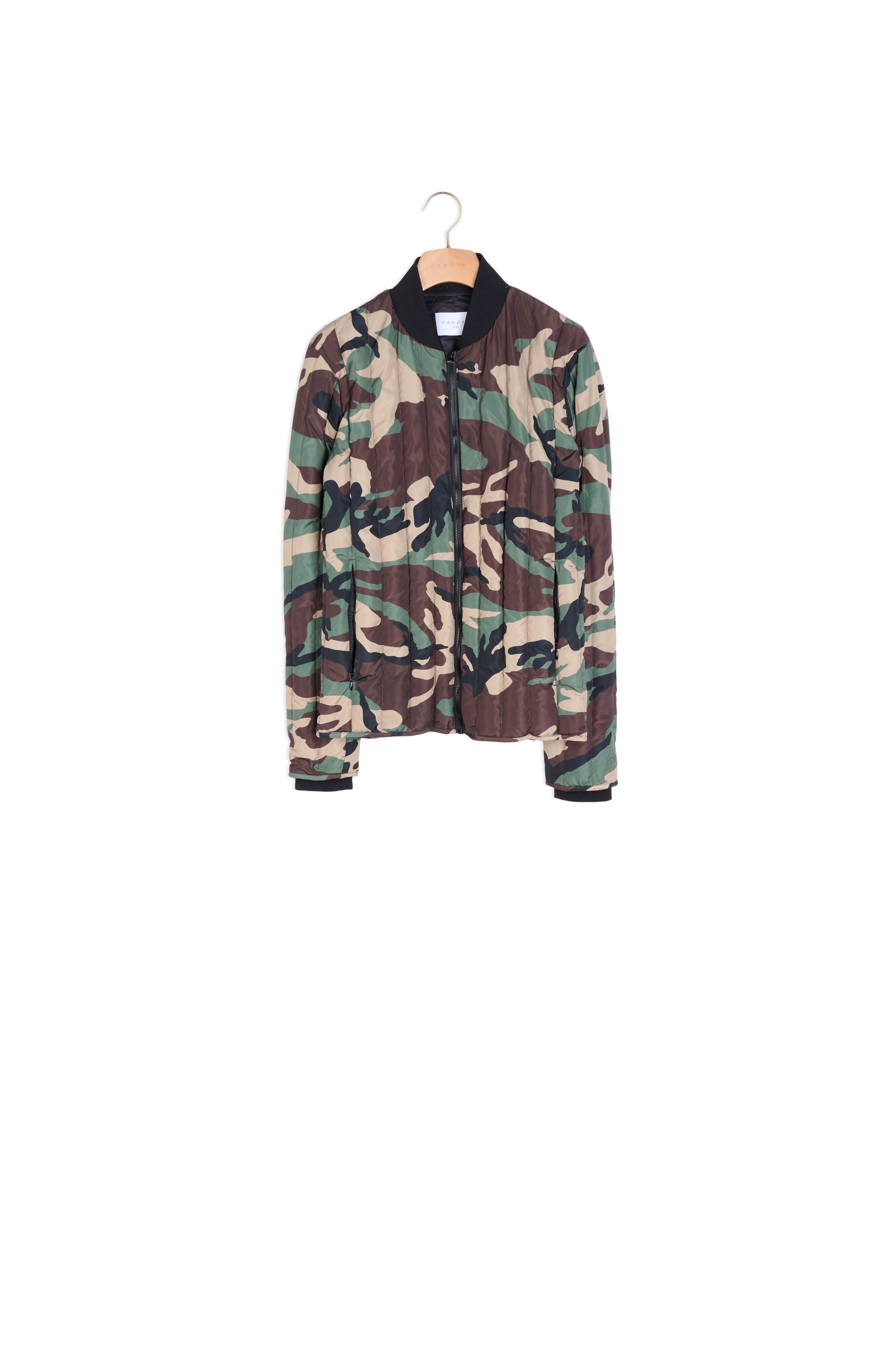 Doudoune light imprimée camouflage Sandro seconde main