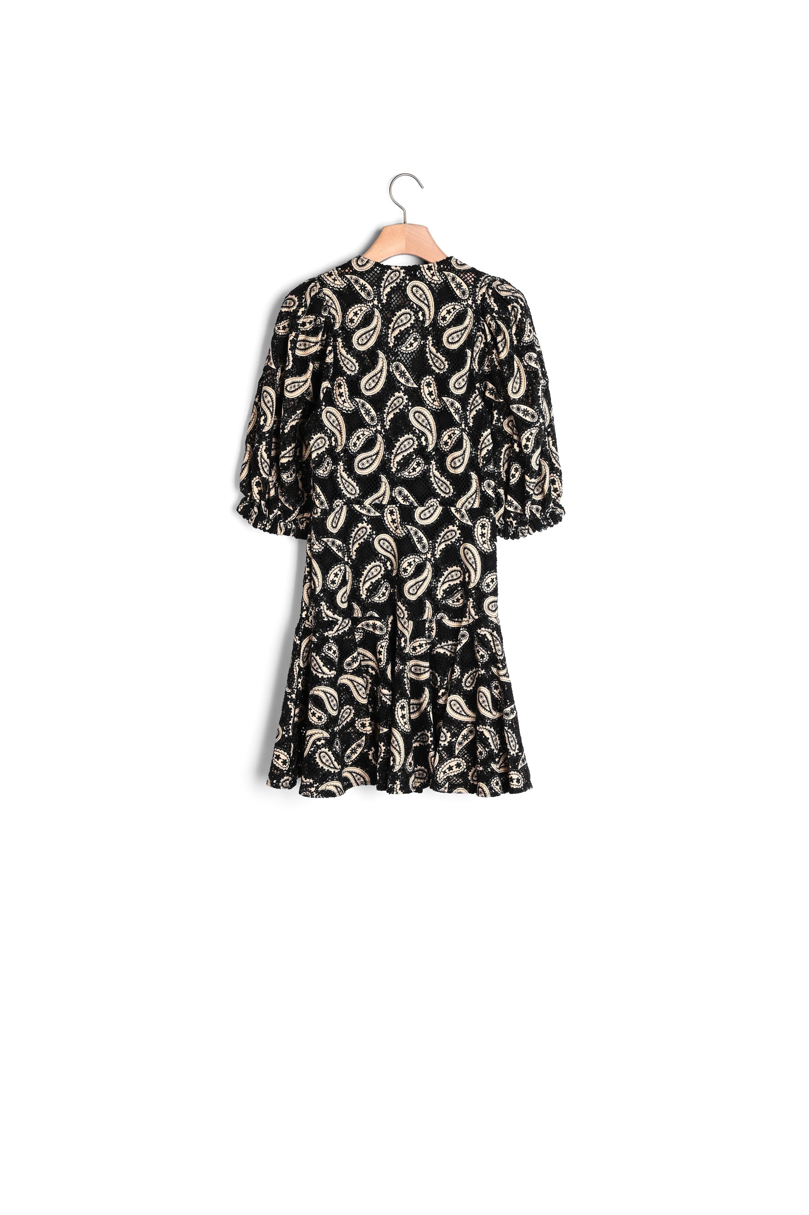 Robe courte en guipure motifs paisley Sandro seconde main