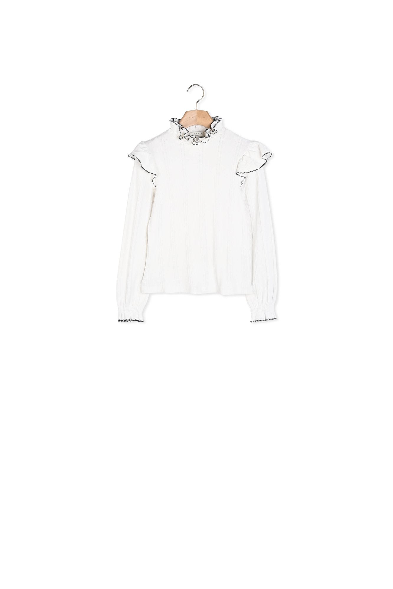 T-shirt en Maille  avec volant Sandro seconde main