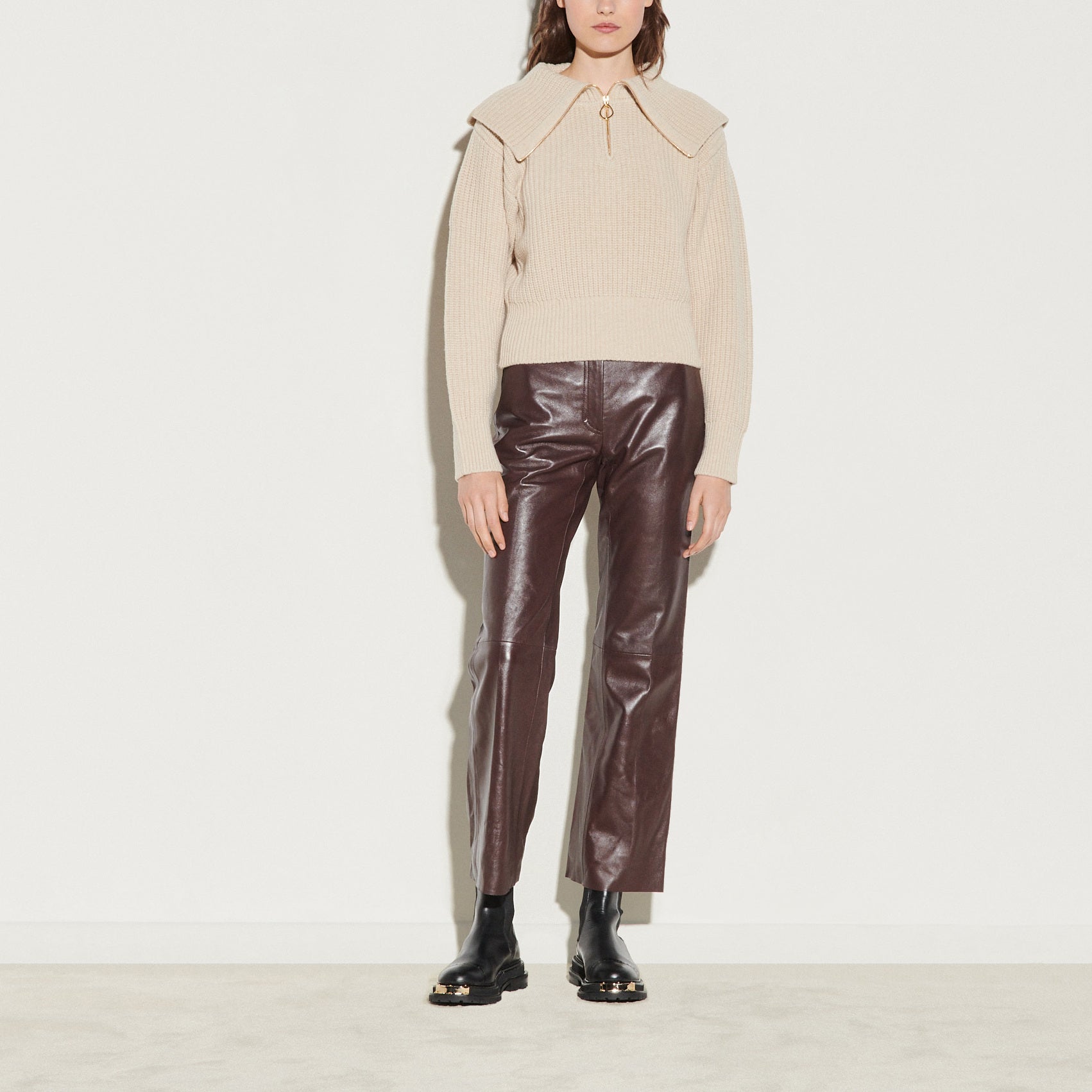 Pull camionneur à col oversize Sandro seconde main