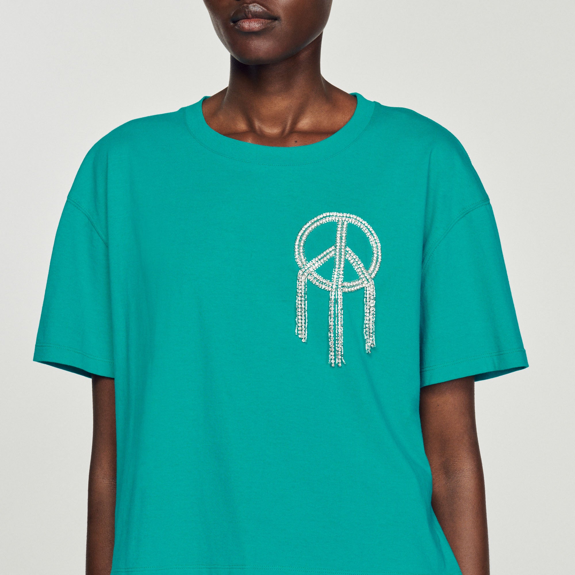 T-shirt Peace and Love Sandro seconde main