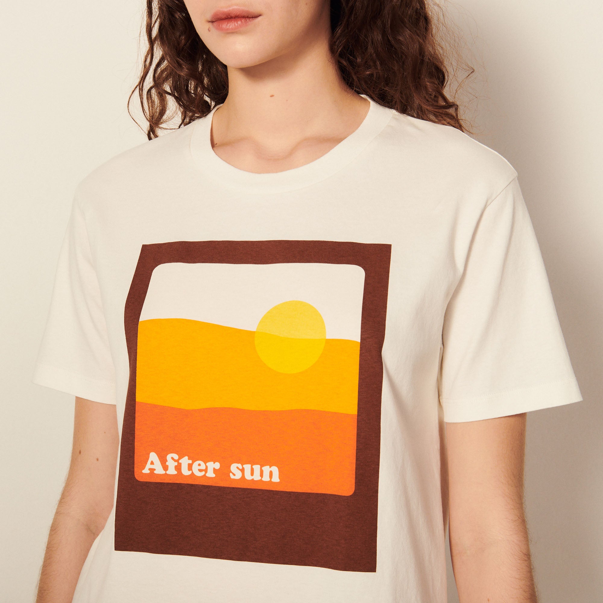Tee-shirt en coton biologique Aftersun Sandro seconde main