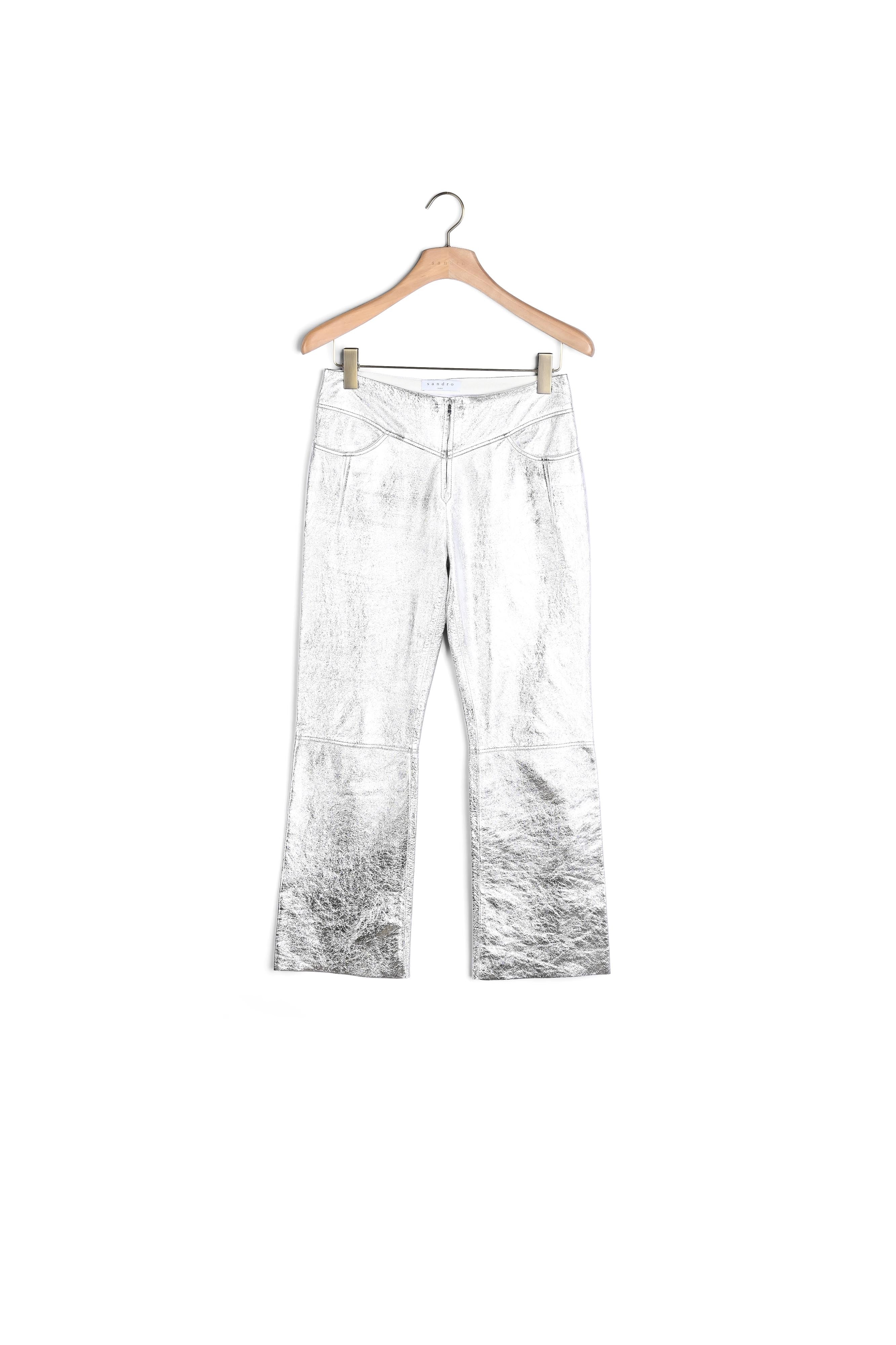 Pantalon 7/8ème argenté Sandro seconde main