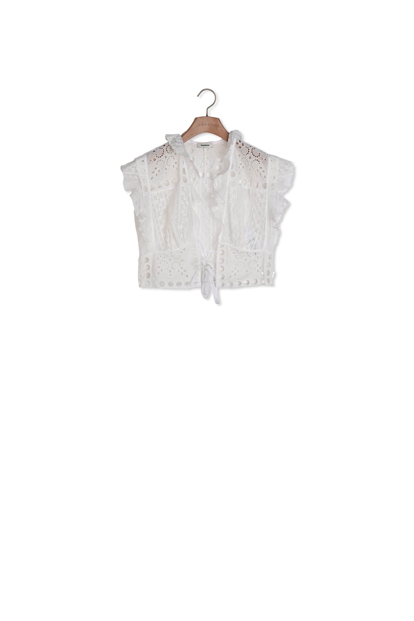 Top court à volants Sandro seconde main