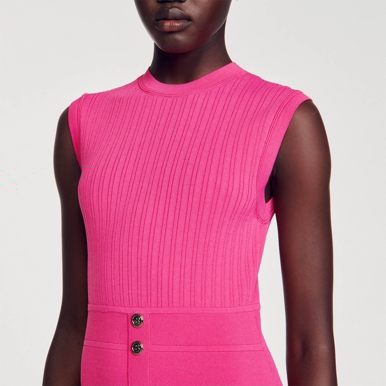 Robe courte à boutons Sandro seconde main