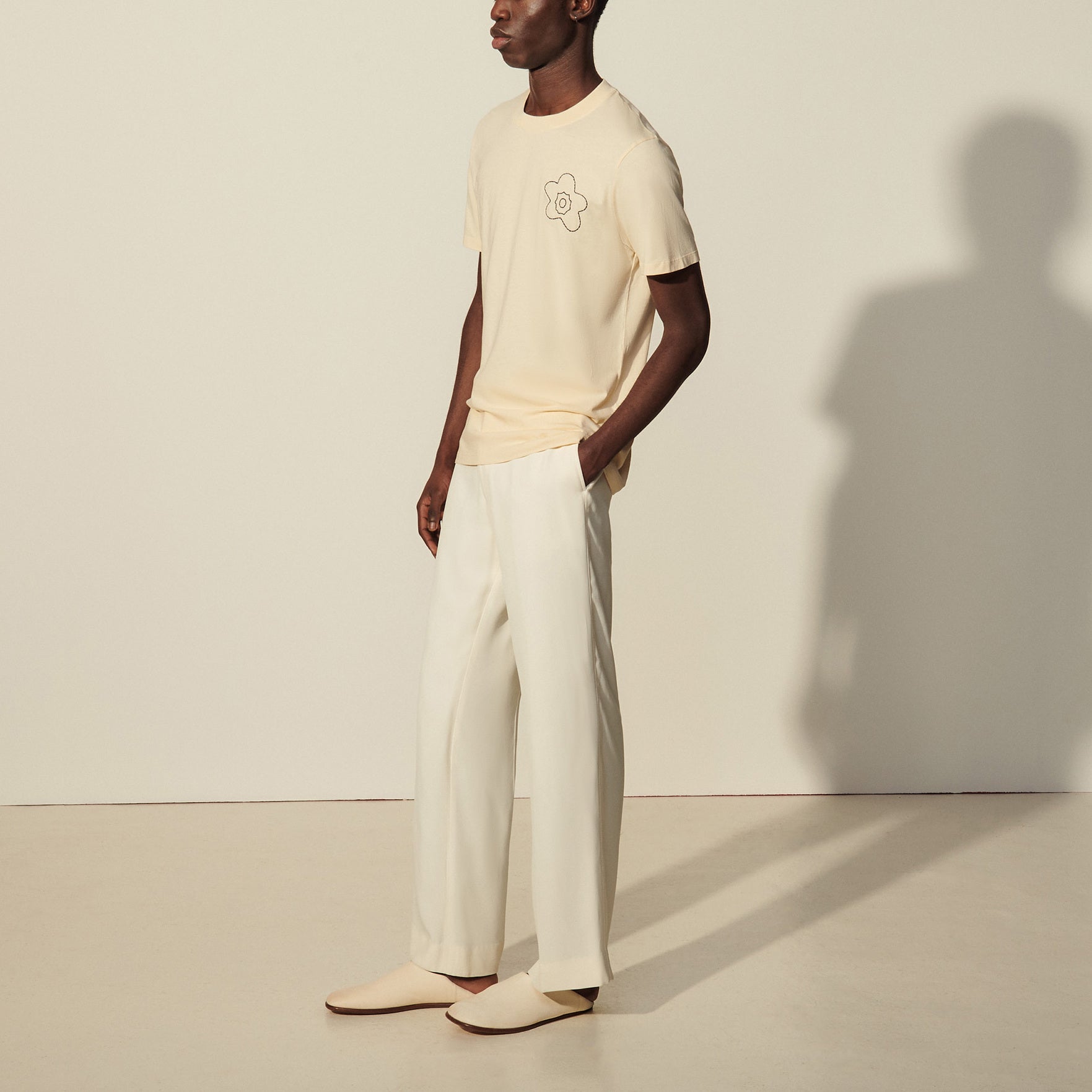 T-shirt en coton à broderie Sandro seconde main