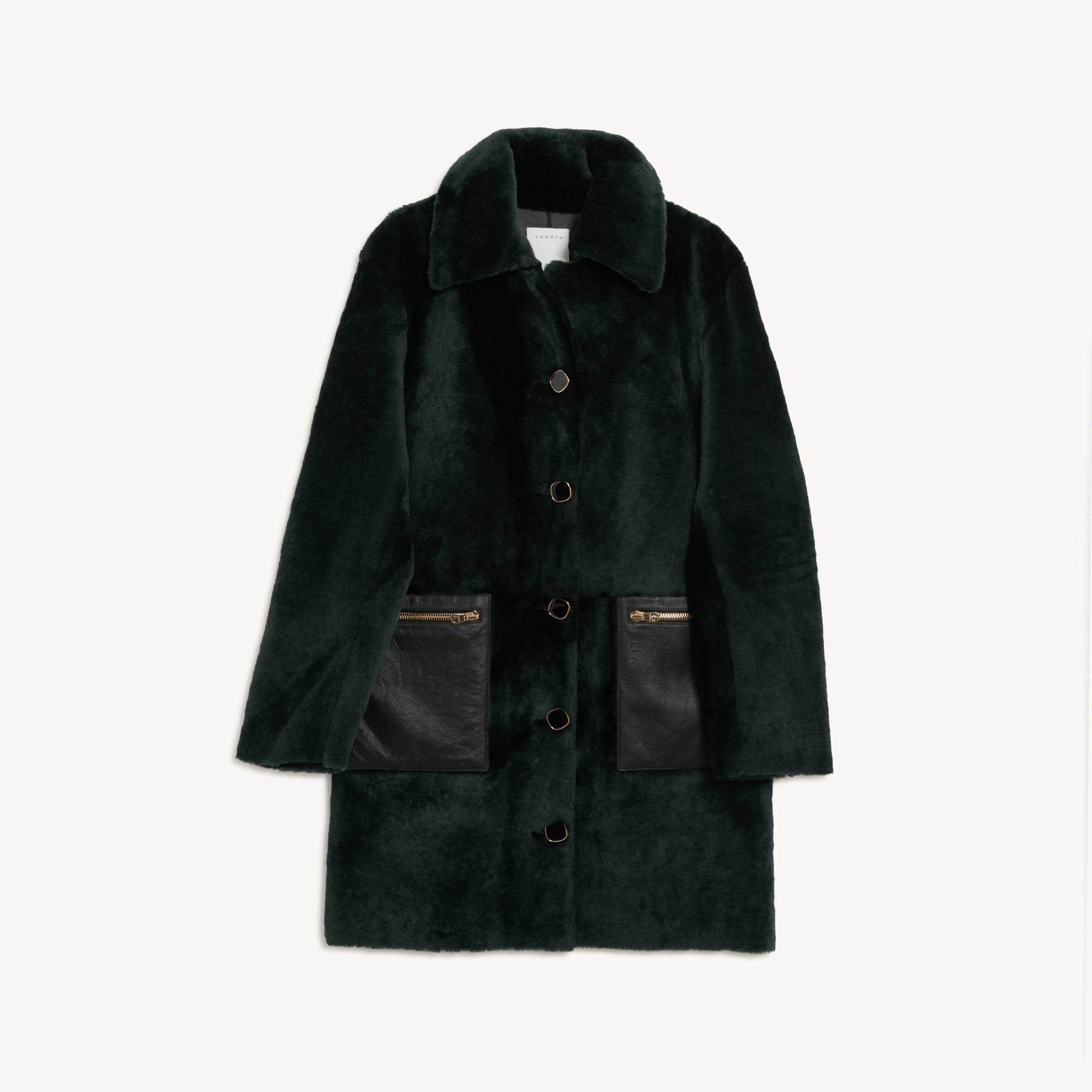 Manteau en peau lainée mi long Sandro seconde main