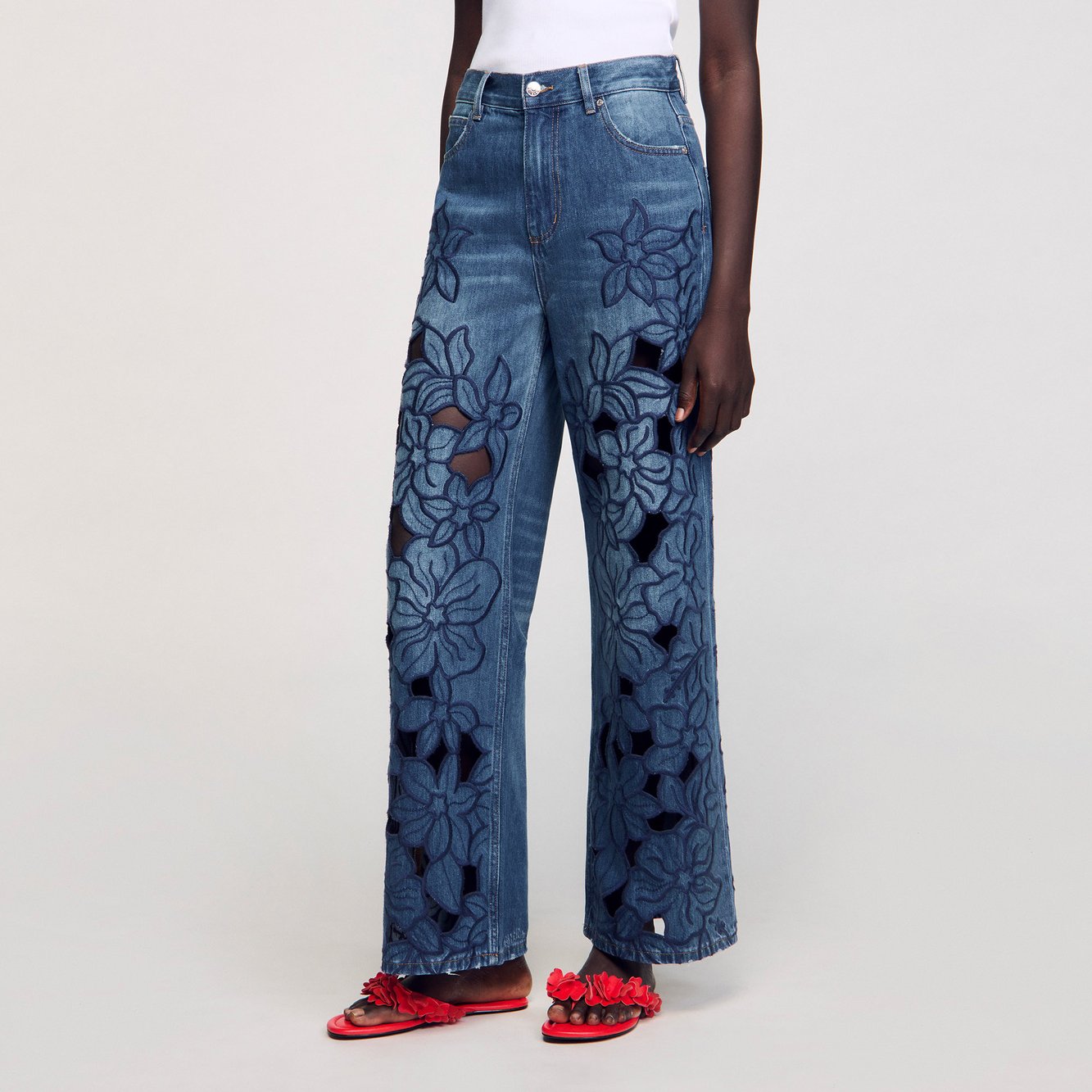 Jean brodé Sandro seconde main