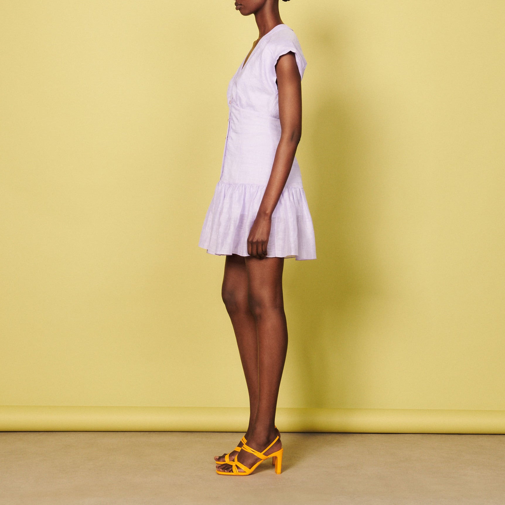 Robe courte en lin Sandro seconde main