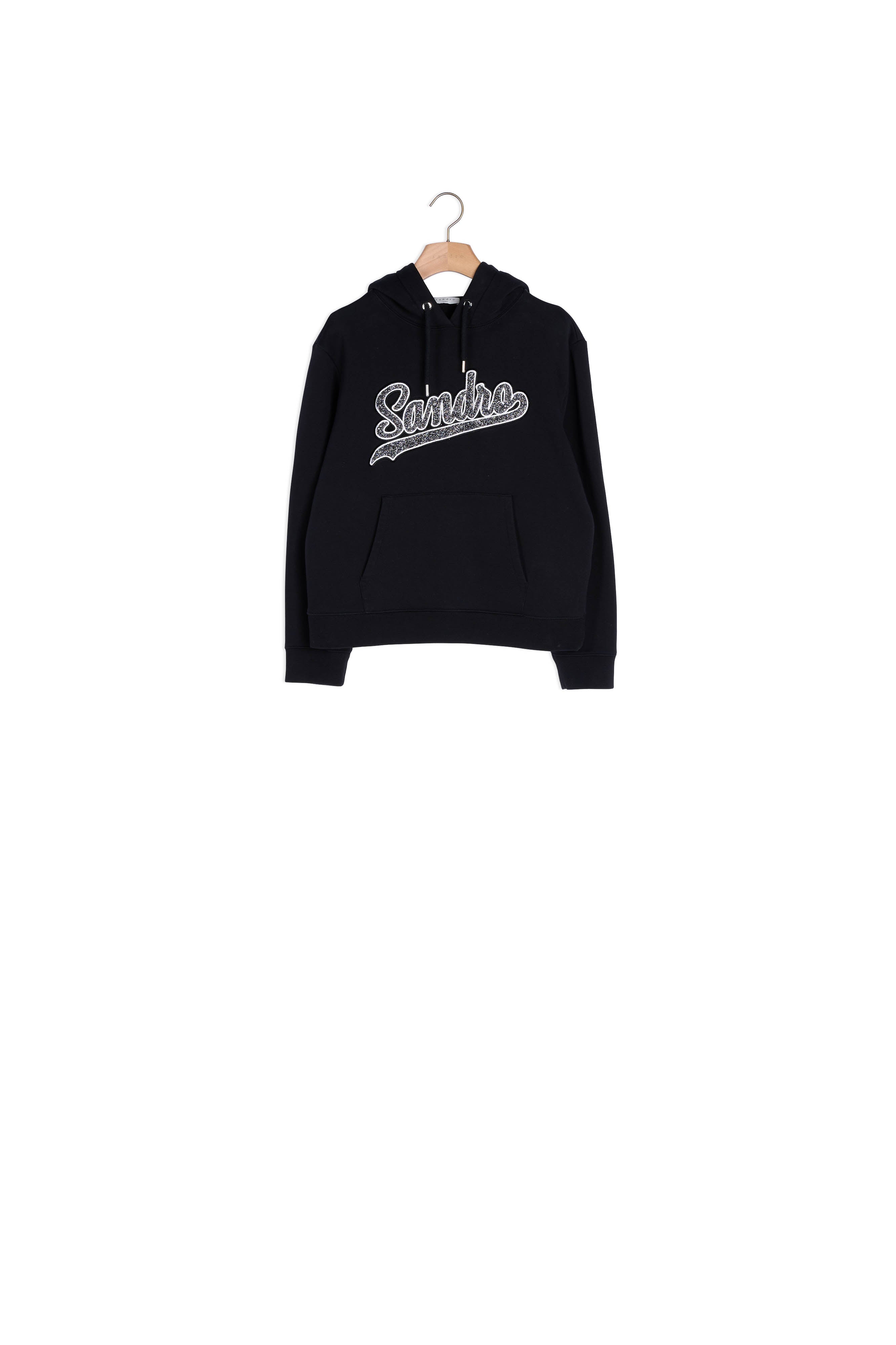 Sweat à capuche avec patch Sandro seconde main