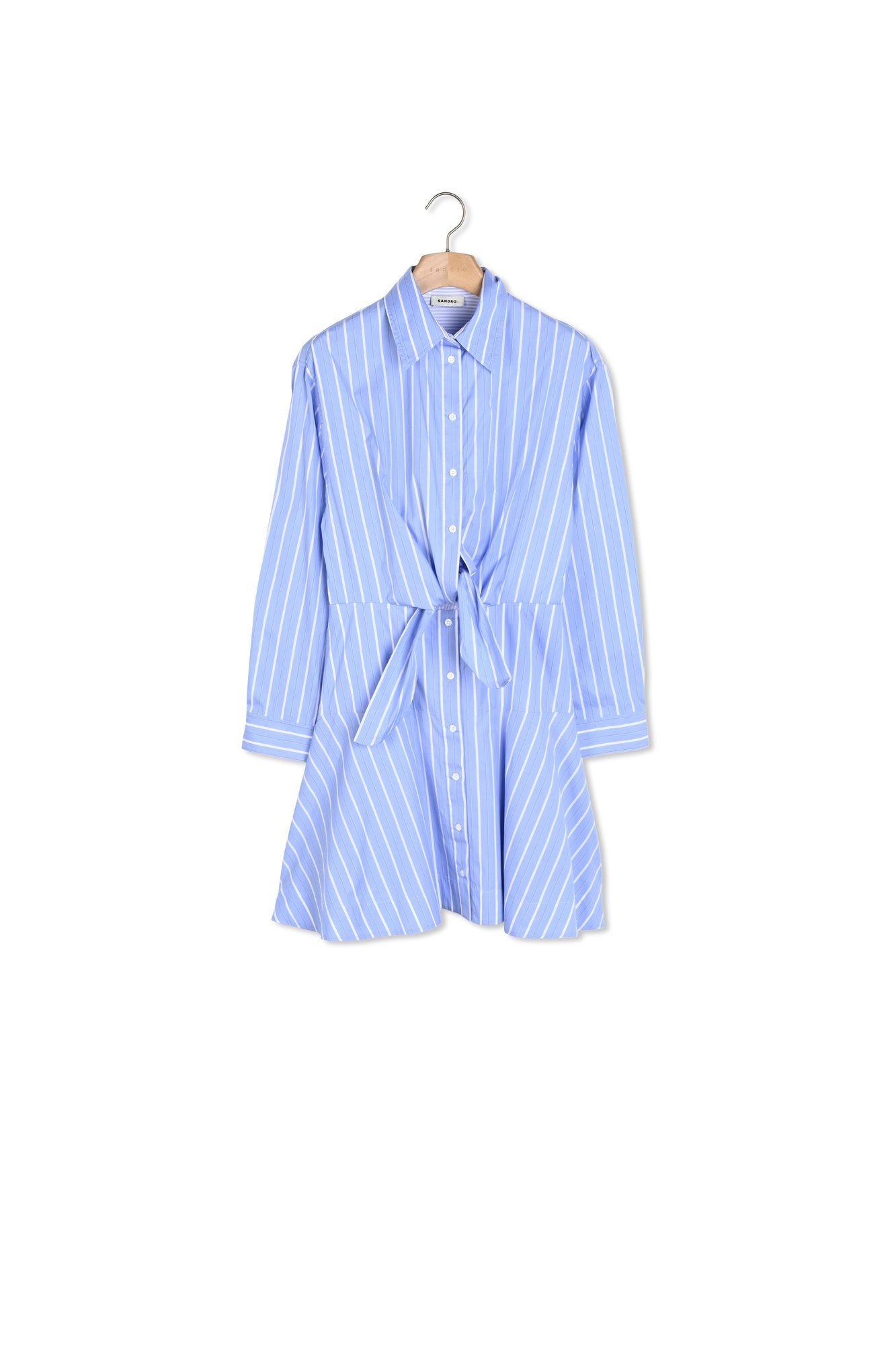 Robe Chemise nouée à rayures Sandro seconde main