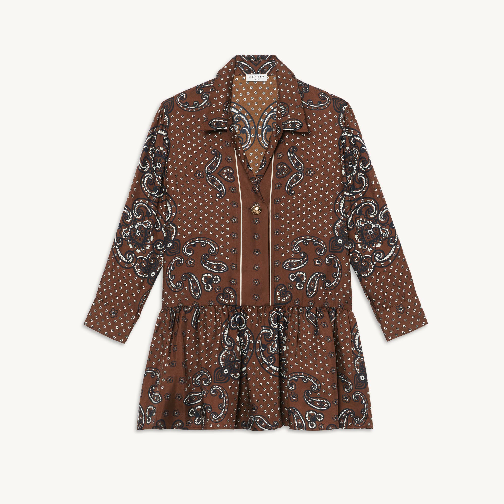 Robe Marron Foncé Sandro seconde main