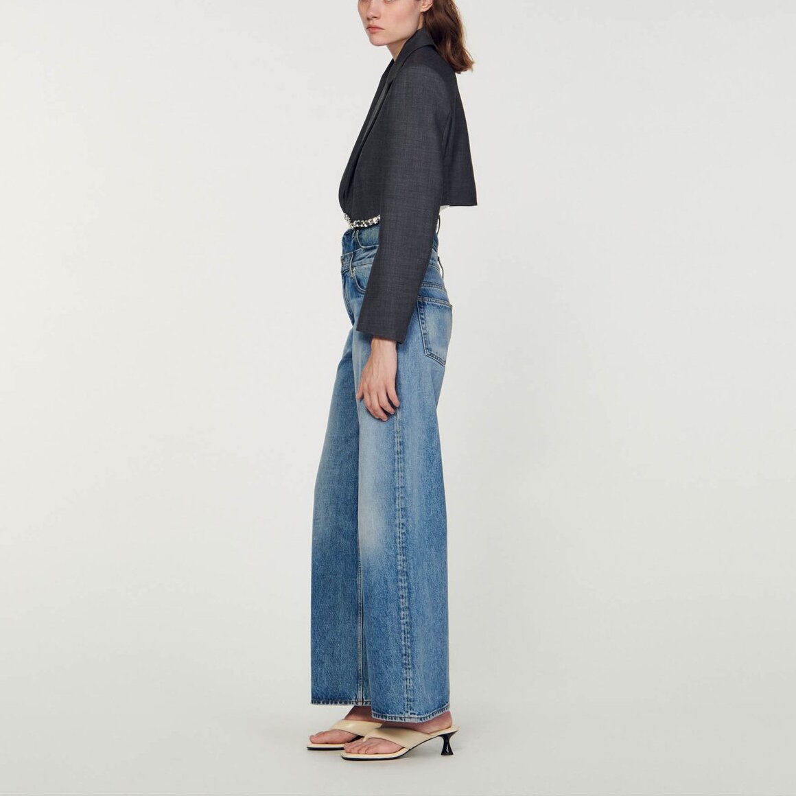 Veste de tailleur courte Sandro seconde main