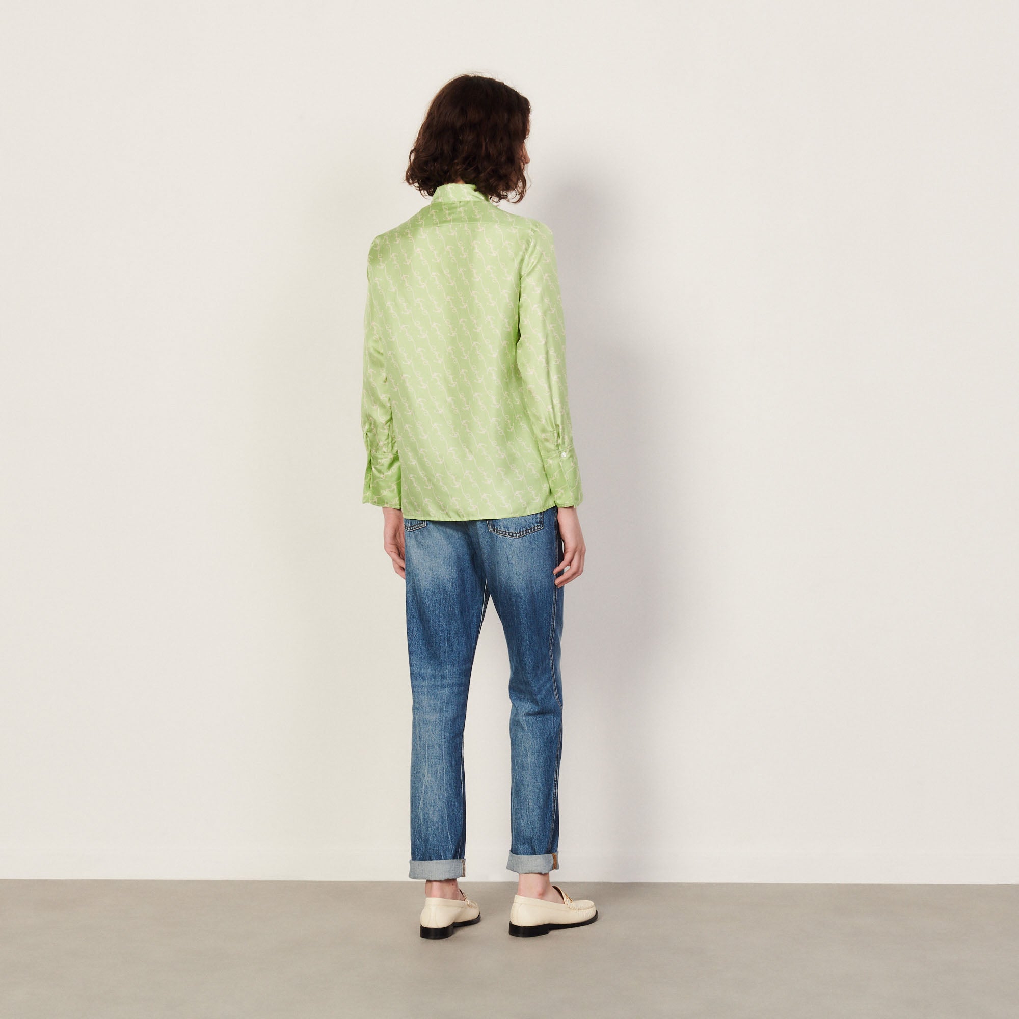 Chemise fluide en soie imprimée Sandro seconde main