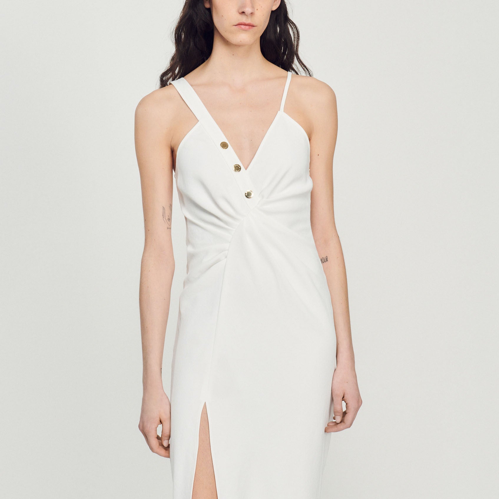 Robe longue asymétrique Sandro seconde main